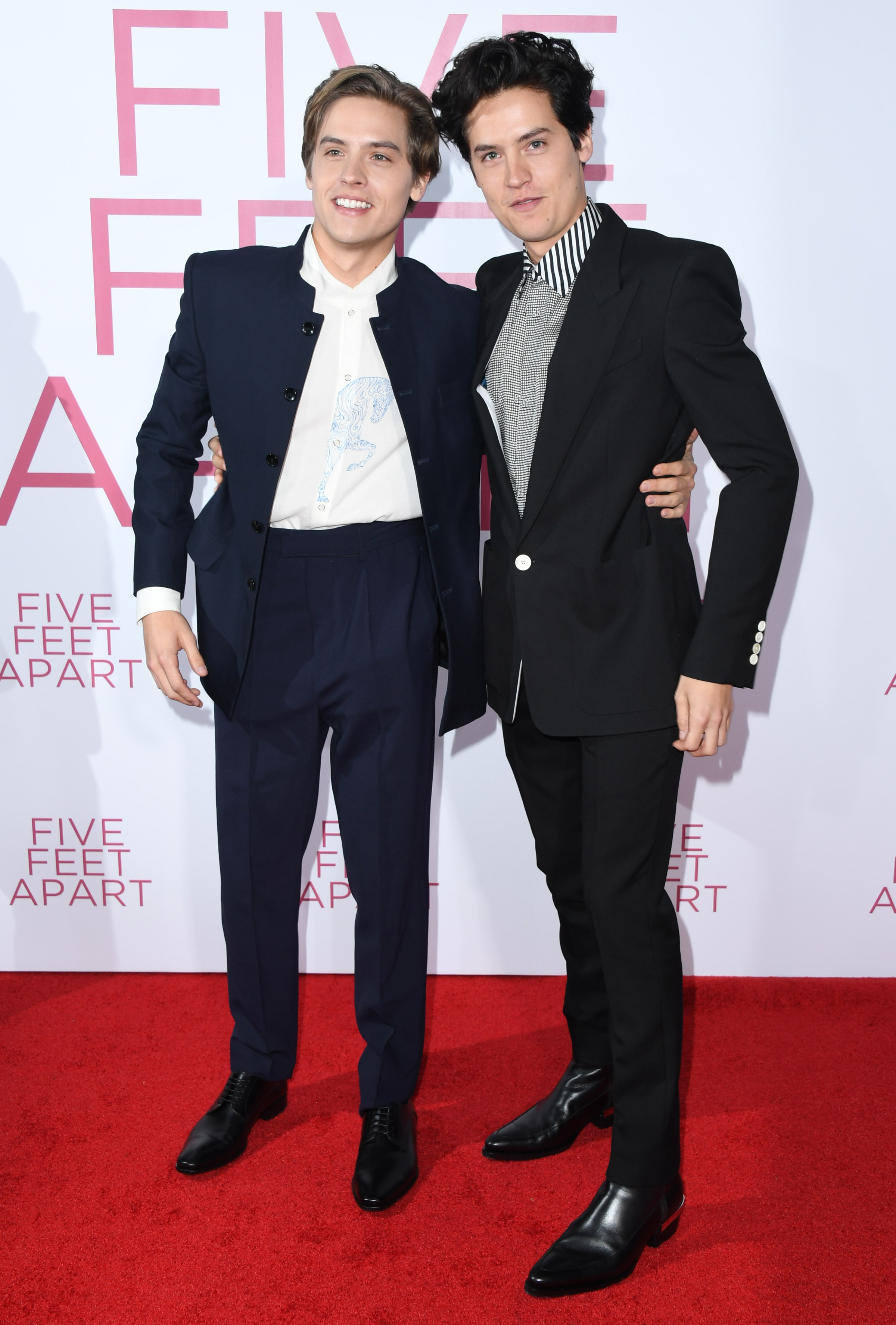 Cole and Dylan Sprouse at the premiere of 