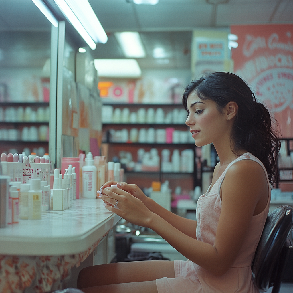 A woman getting her nails done | Source: Midjourney