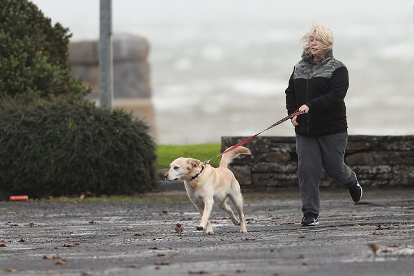 Une femme promène son chien dans le village côtier de Carrigaholt, sur la côte ouest de l'Irlande.| Photo : Getty Images Une femme promène son chien dans le village côtier de Carrigaholt, sur la côte ouest de l'Irlande.| Photo : Getty Images
