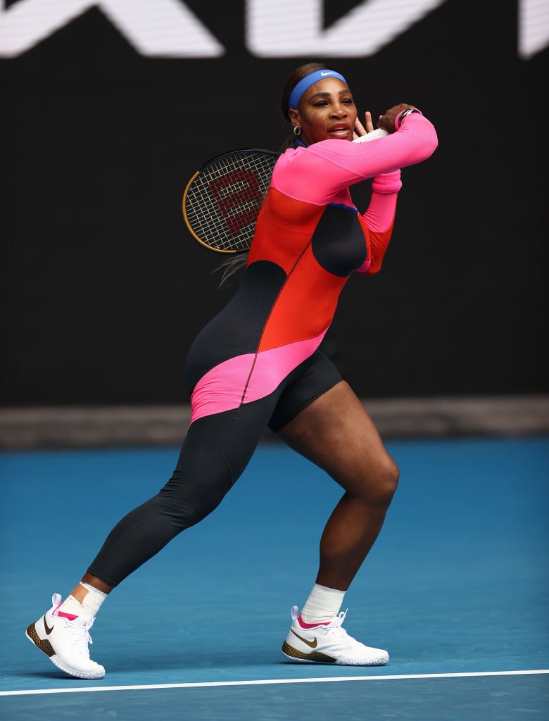 Serena Williams during her match against Laura Siegemund at the 2021 Australian Open on February 08, 2021 in Melbourne, Australia. | Source: Getty Images 