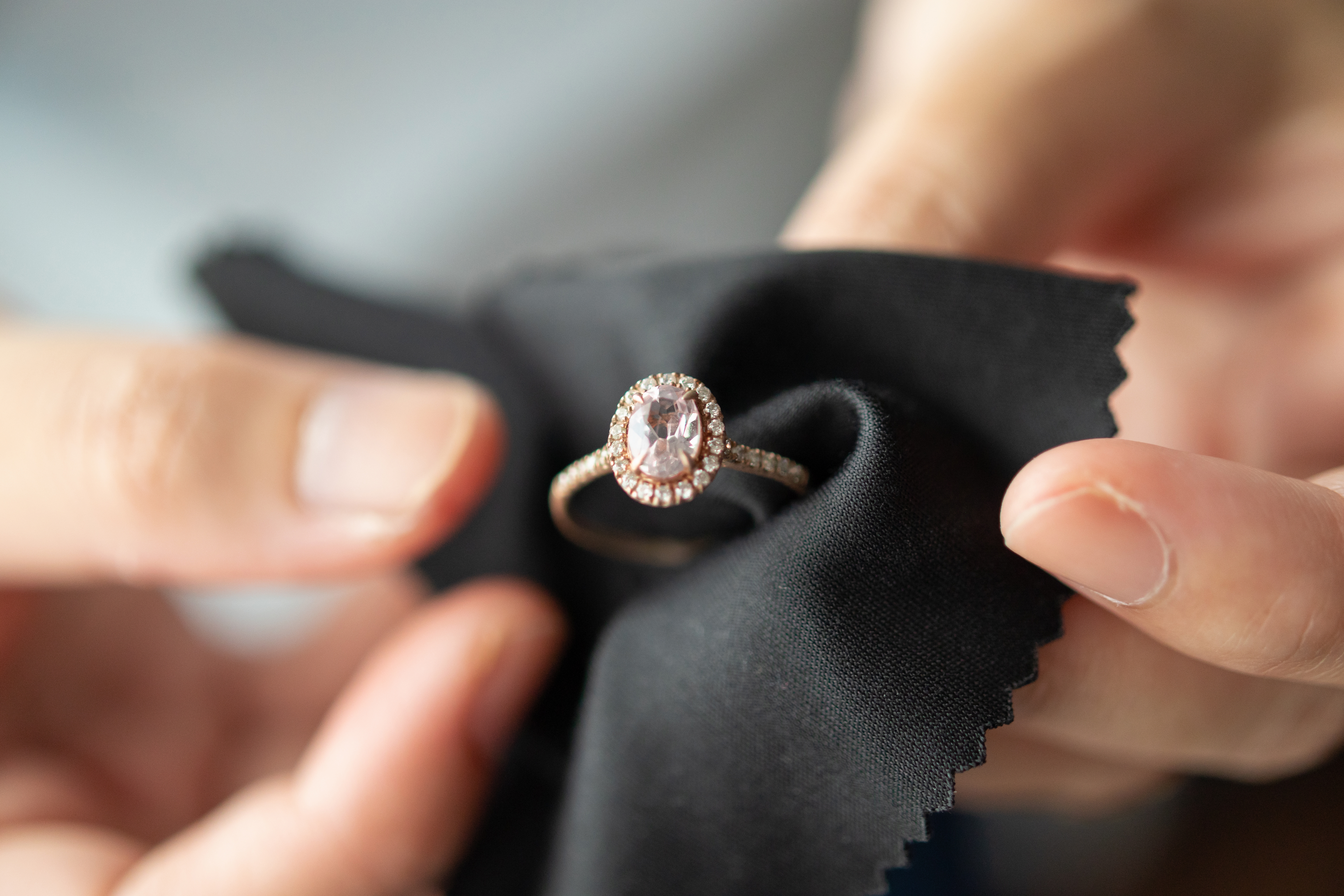 Diamond ring on fabric cloth | Source: Shutterstock