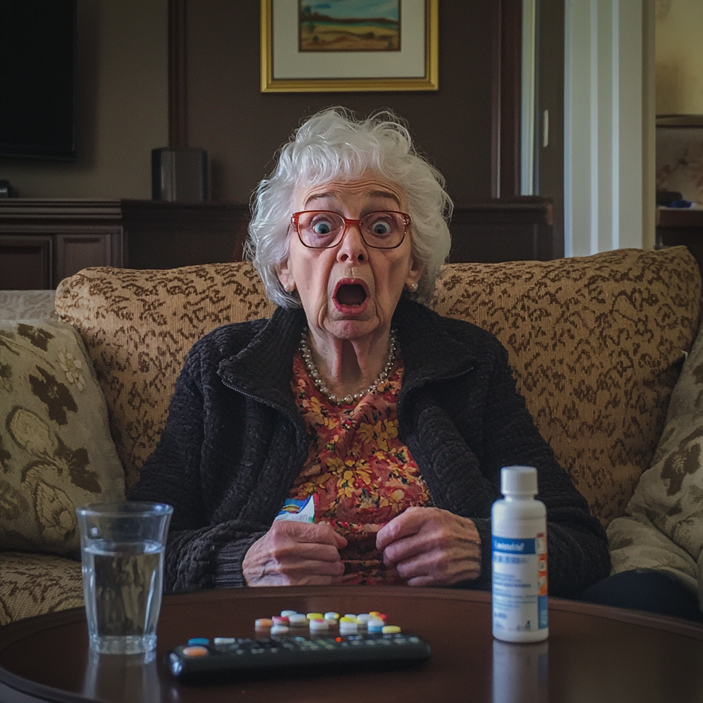 A shocked old woman | Source: Midjourney