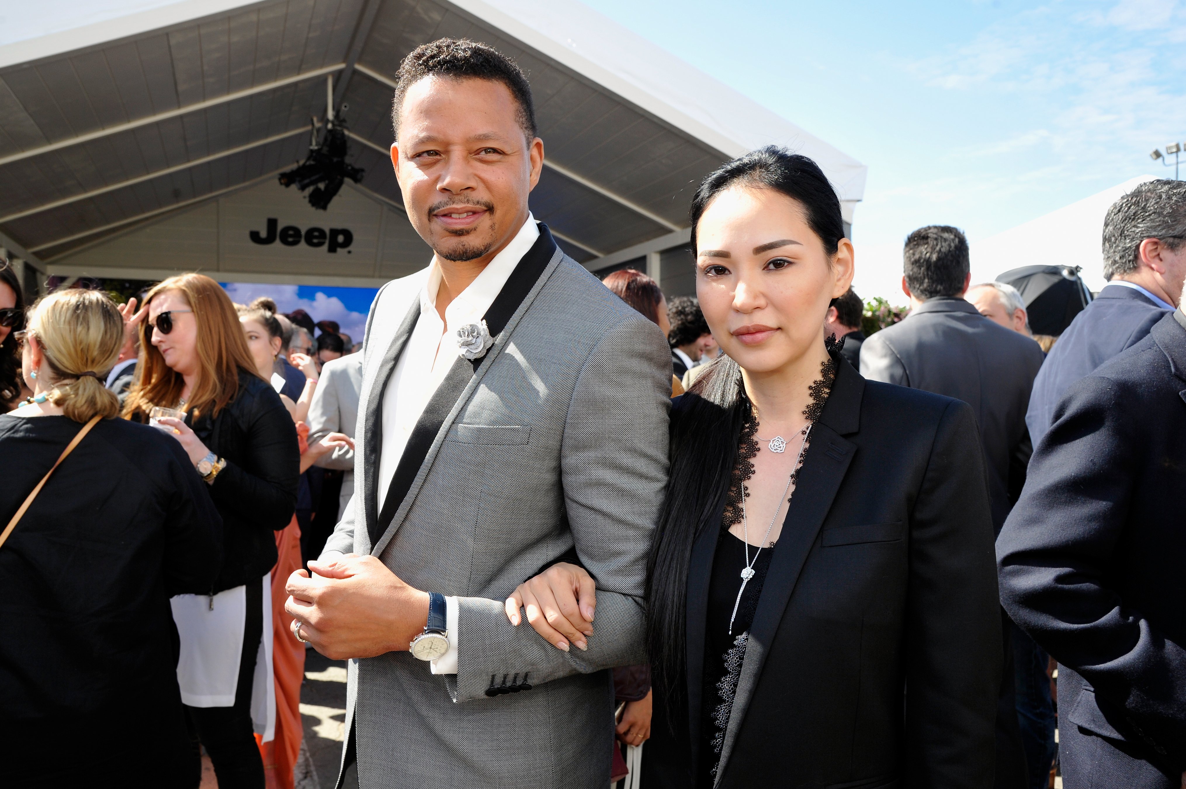 Terrence Howard and Mira Pak at the 2017 Independent Spirit Awards in Santa Monica Pier in February 2017. | Photo: Getty Images