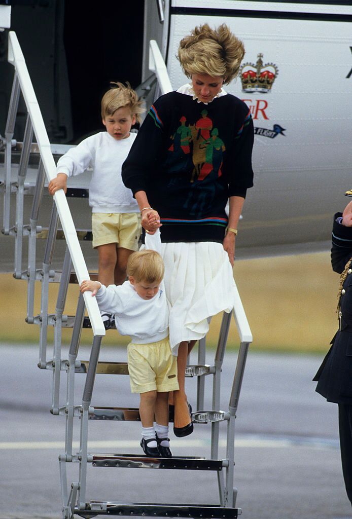 La Princesse Diana et les deux Princes William et Harry. l Source : Getty Images