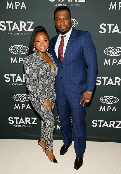 Naturi Naughton and Curtis "50 Cent" Jackson at MPA Theater on October 30, 2019 | Photo: Getty Images