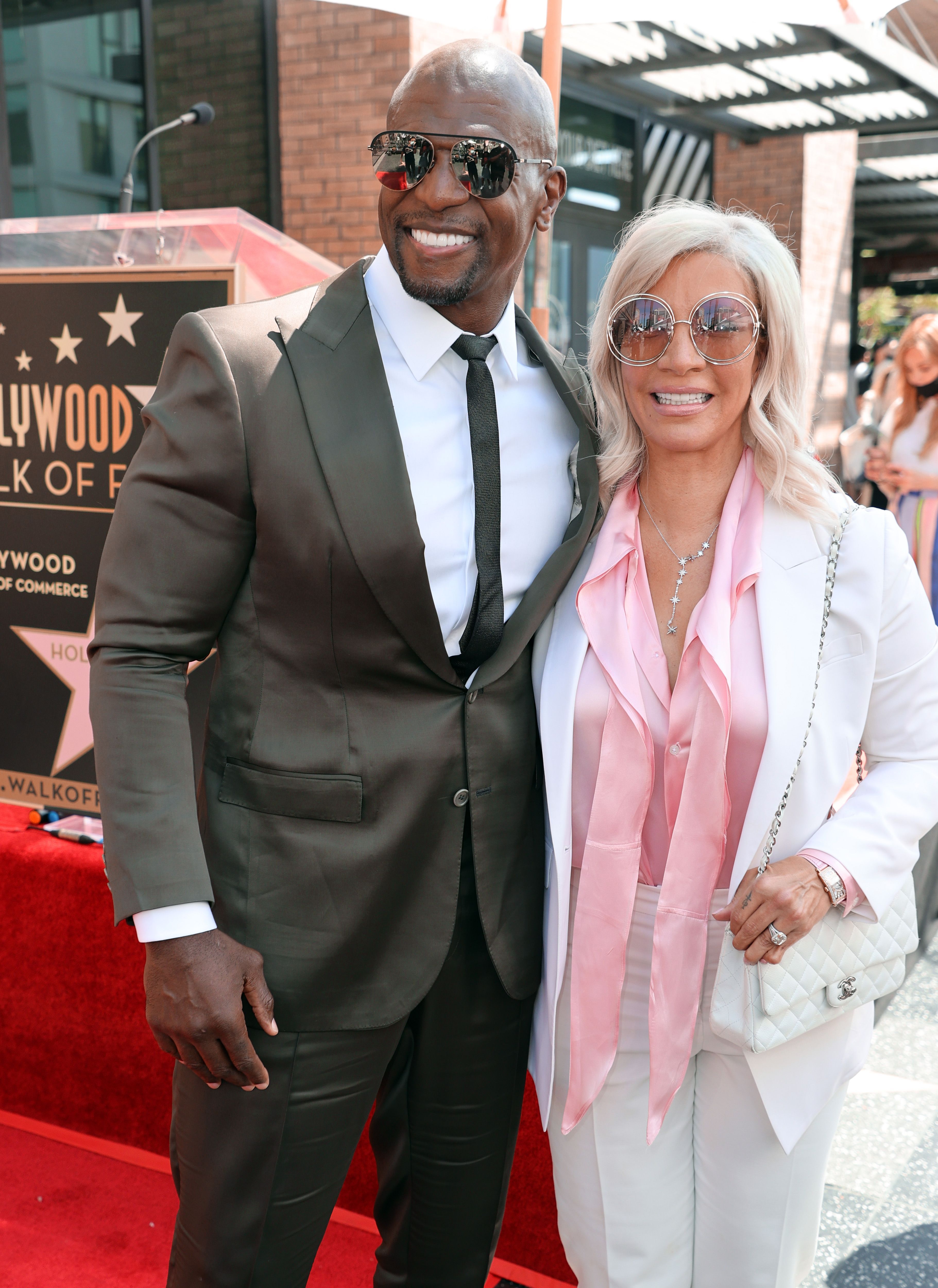 Terry and Rebecca Crews attend the Hollywood Walk of Fame Star Ceremony for Terry Crews on his birthday on July 30, 2021 in Hollywood, California | Source: Getty Images