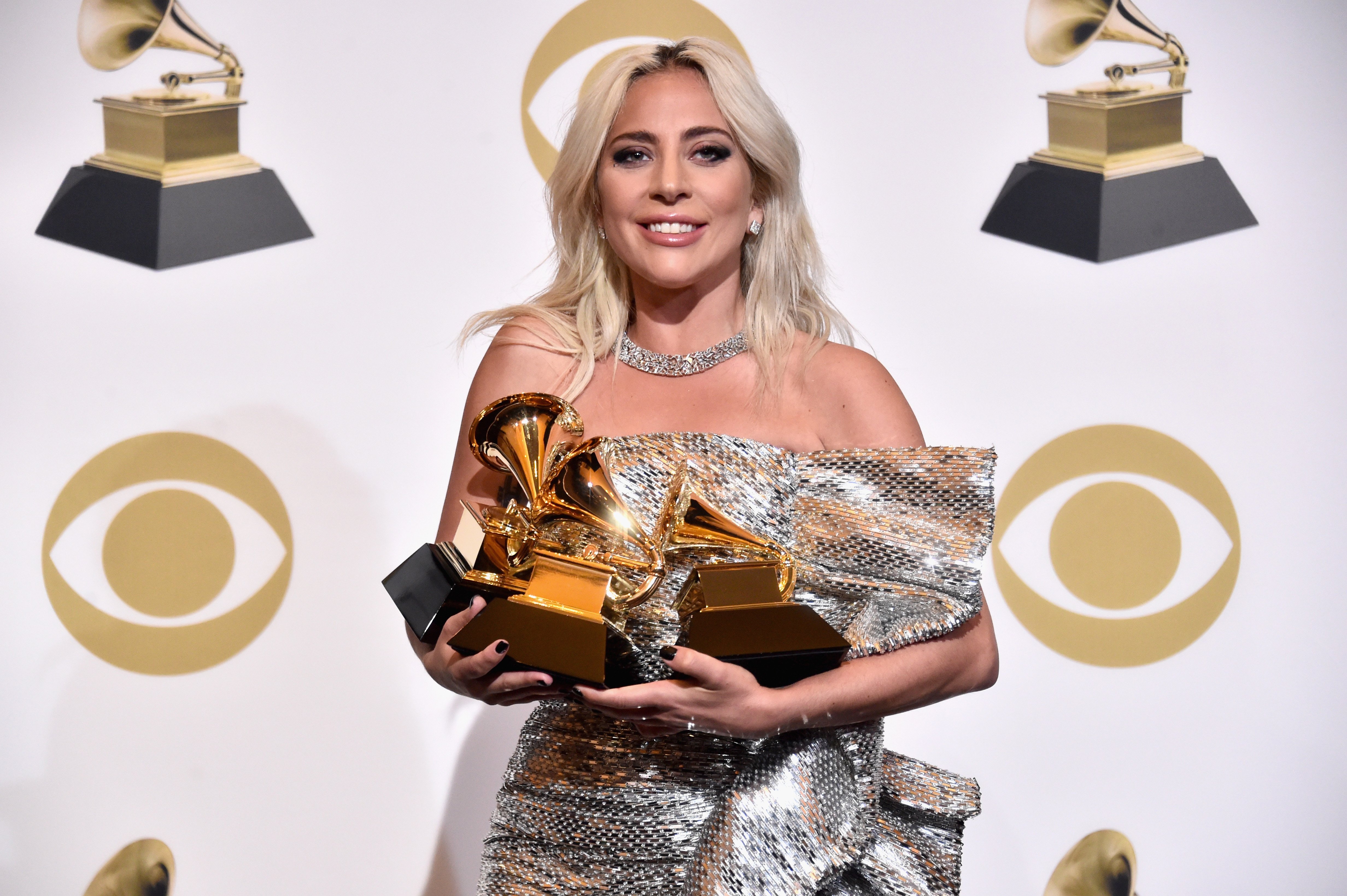 Lady Gaga poses in the press room during the 61st Annual GRAMMY Awards at Staples Center on February 10, 2019, in Los Angeles, California. | Source: Getty Images.