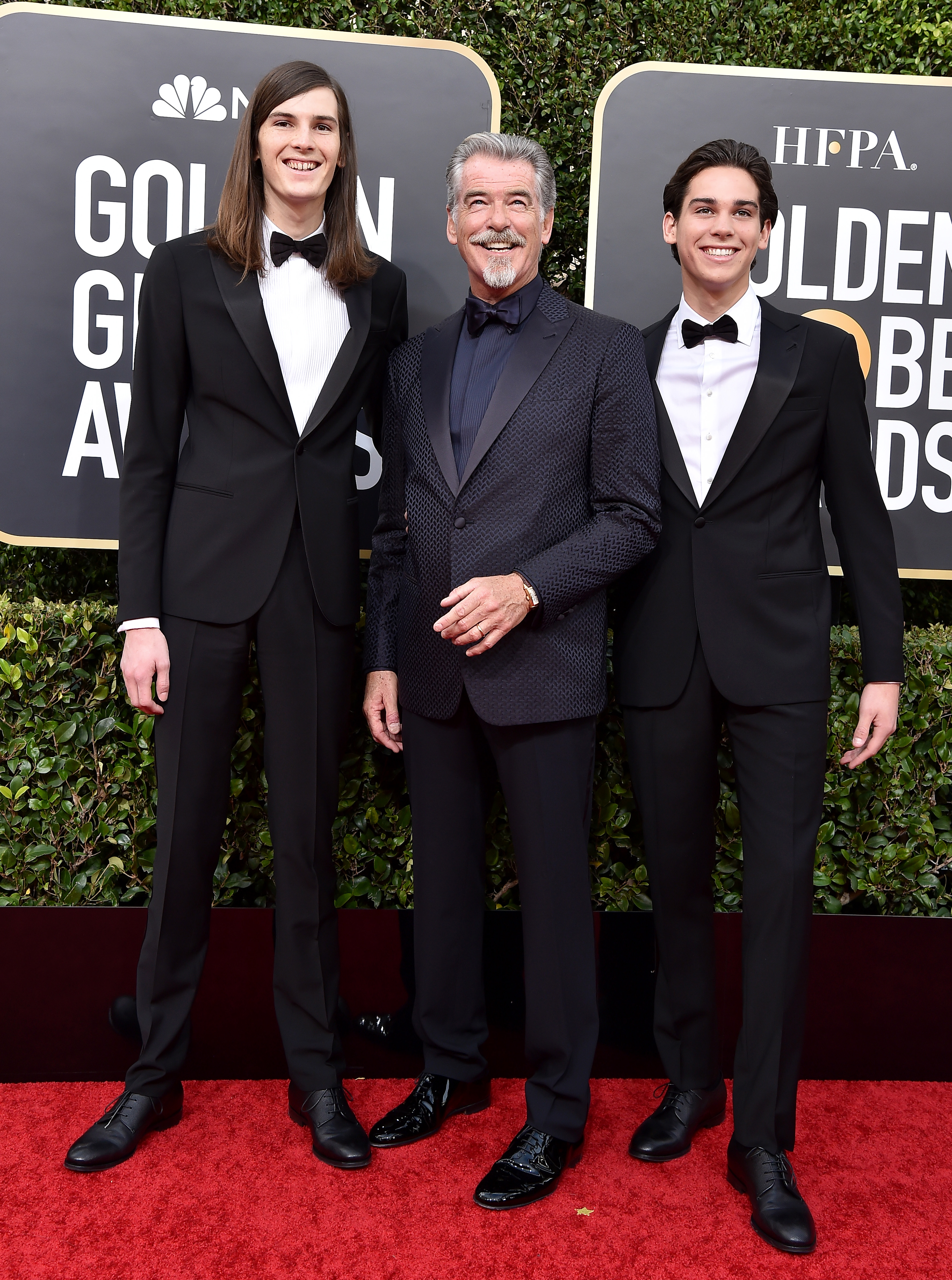 Dylan Brosnan, Pierce Brosnan and Paris Brosnan on January 05, 2020 in Beverly Hills, California | Source: Getty Images