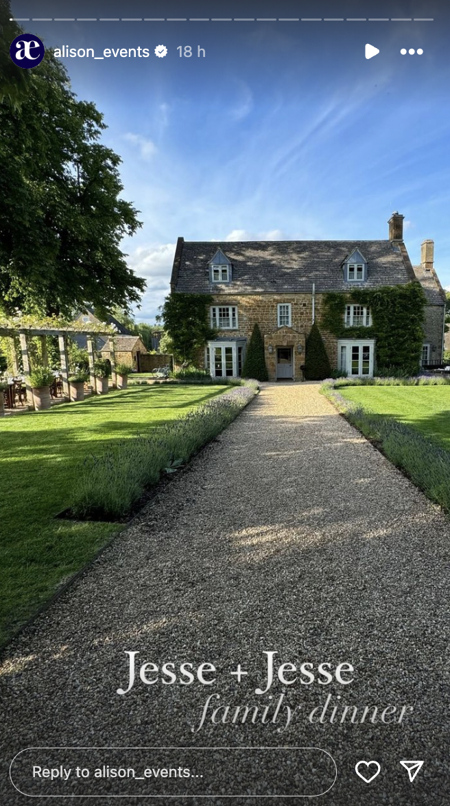 A view of Soho House and the dinner set-up at Jesse Light and Jesse Bongiovi's five-day wedding celebration, posted on July 15 | Source: Instagram/alison_events