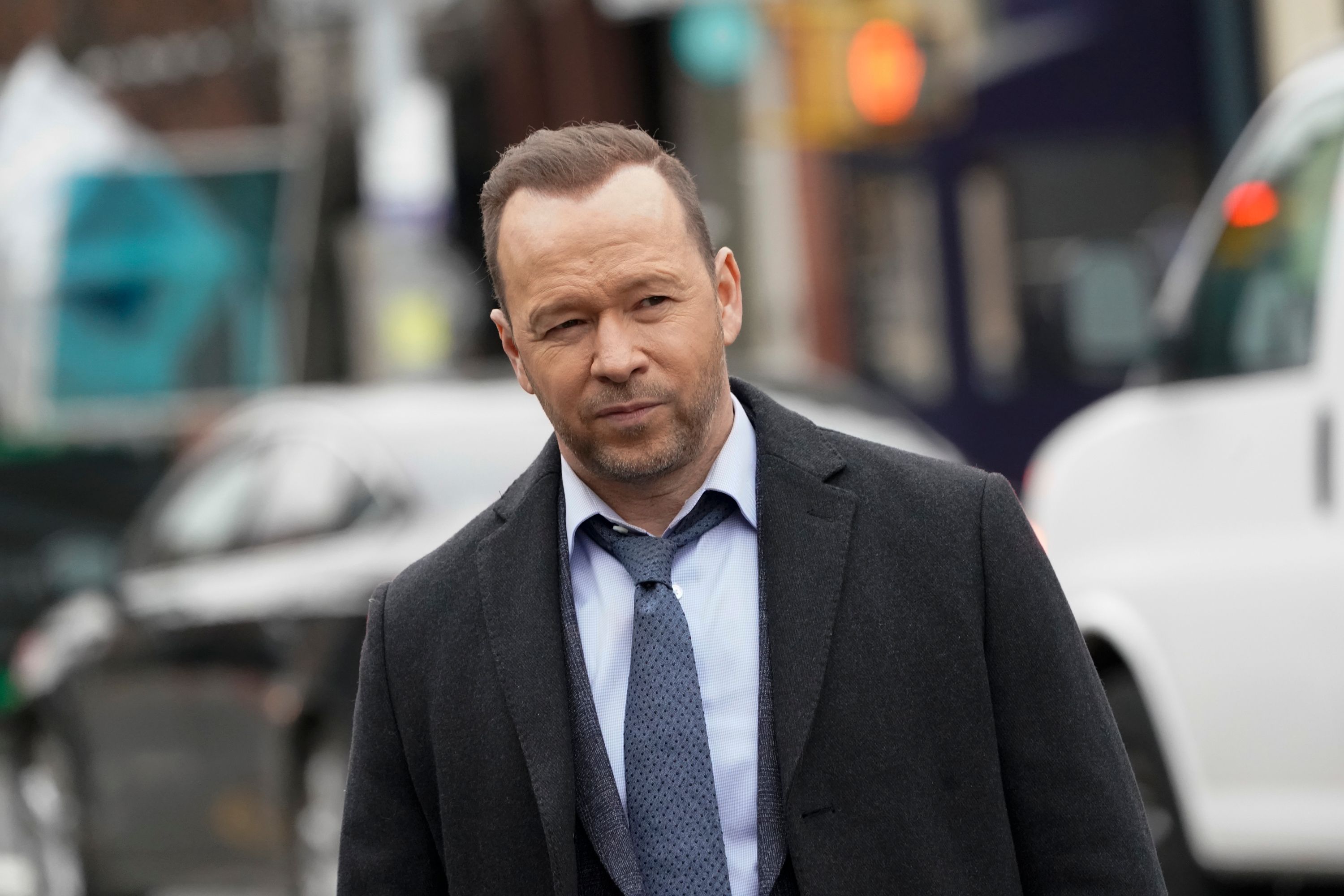 Donnie Wahlberg on the set of "Blue Bloods'" "The Puzzle Palace" episode on February 05, 2020 | Photo: Getty Images