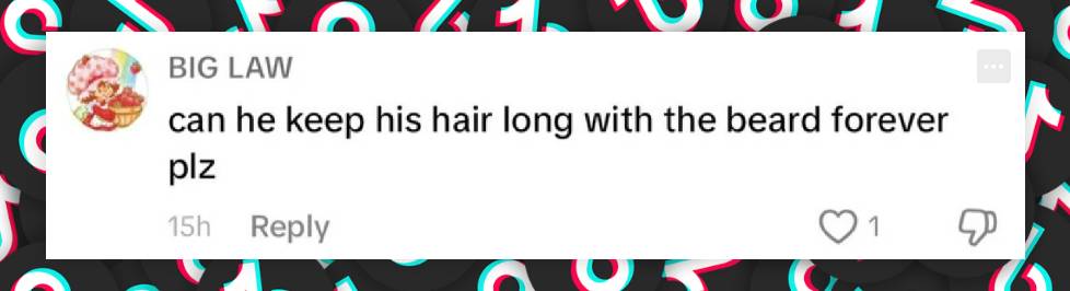 A user comment on Chris Evans' look, dated November 12, 2024 | Source: TikTok/colbertlateshow