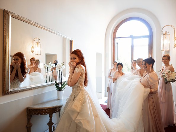 Barbara Meier und ihre Brautjungfern in Venedig | Quelle: Getty Images