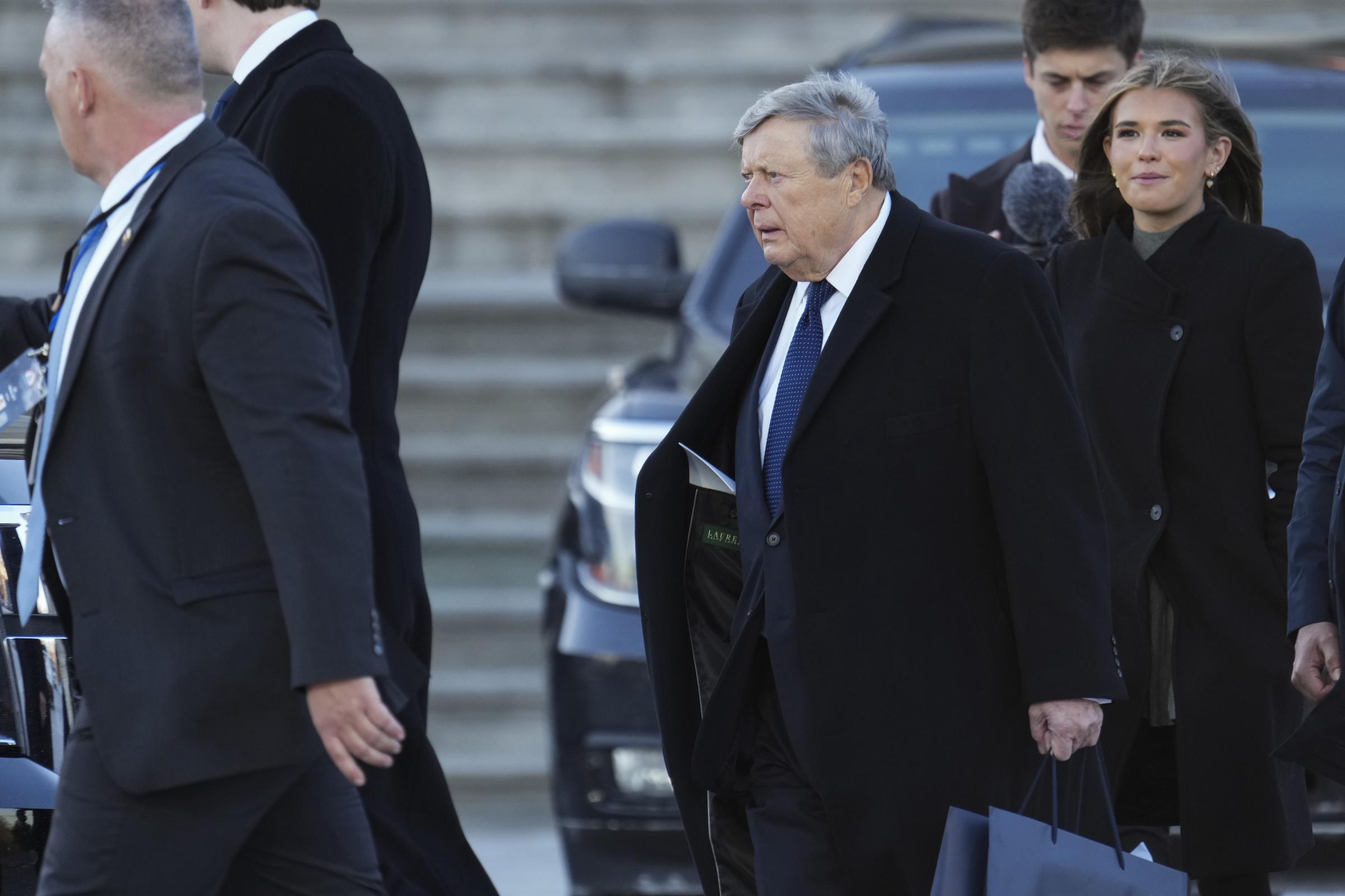 Viktor Knavs walks away from the U.S. Capitol after attending Donald Trump's second inauguration, one of his rare appearances at a major public event. His presence throughout the day underscored how he quietly joins the Trump family for important milestones while otherwise staying out of public view. | Source: Getty Images