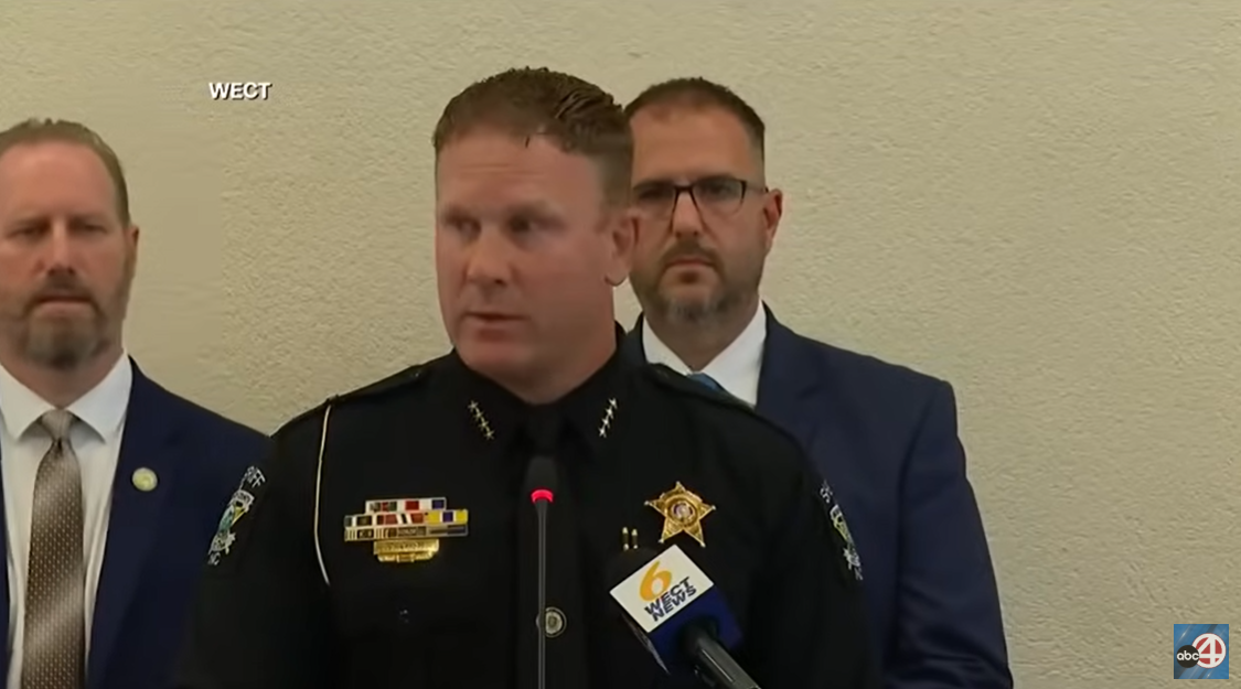 Southport Police Chief Todd Coring speaks at a press conference, as posted on September 29, 2025. | Source: YouTube/ABC News 4