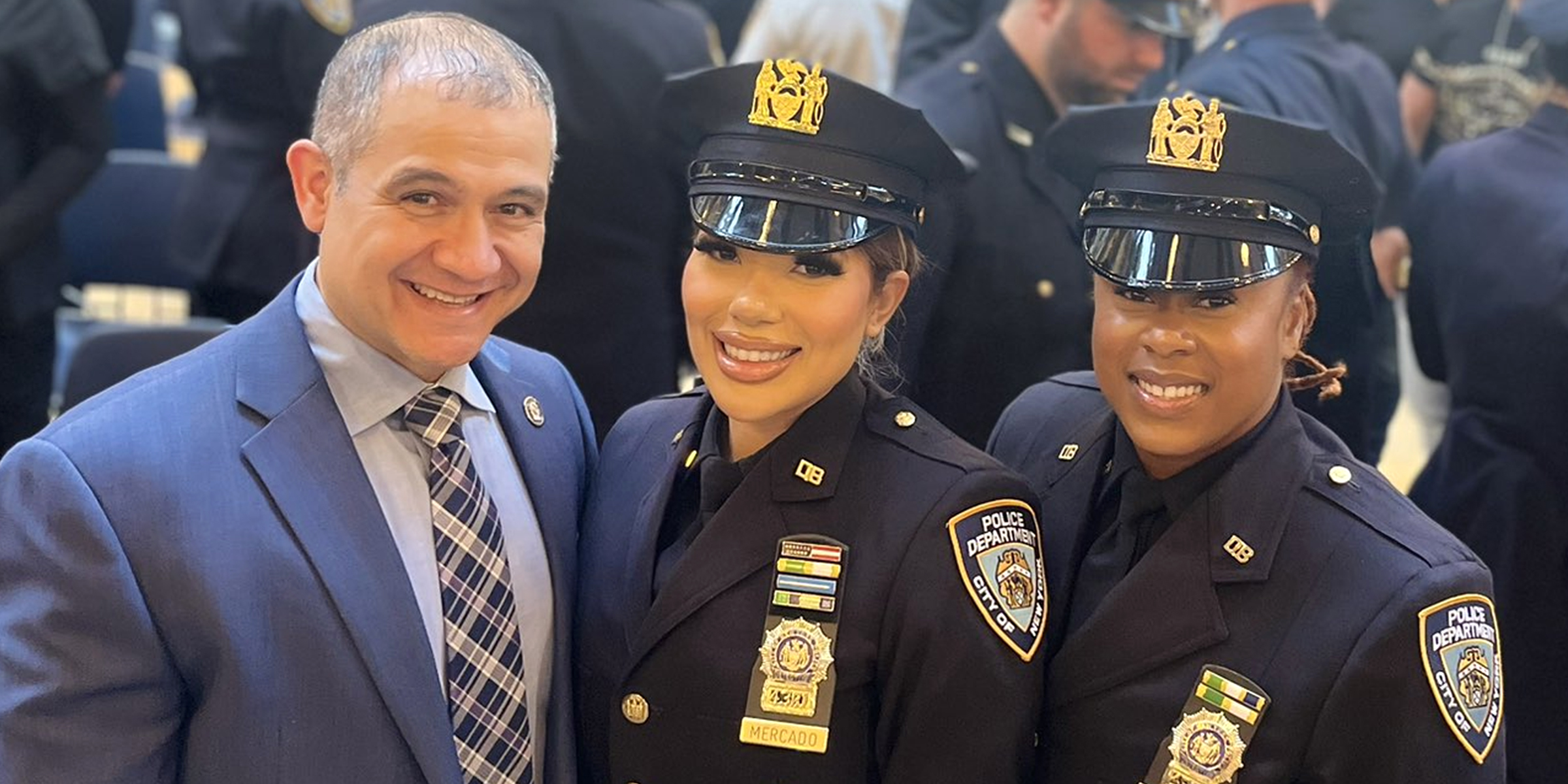 Center: Detective, Melissa Mercado | Source: X/NYPDSVU