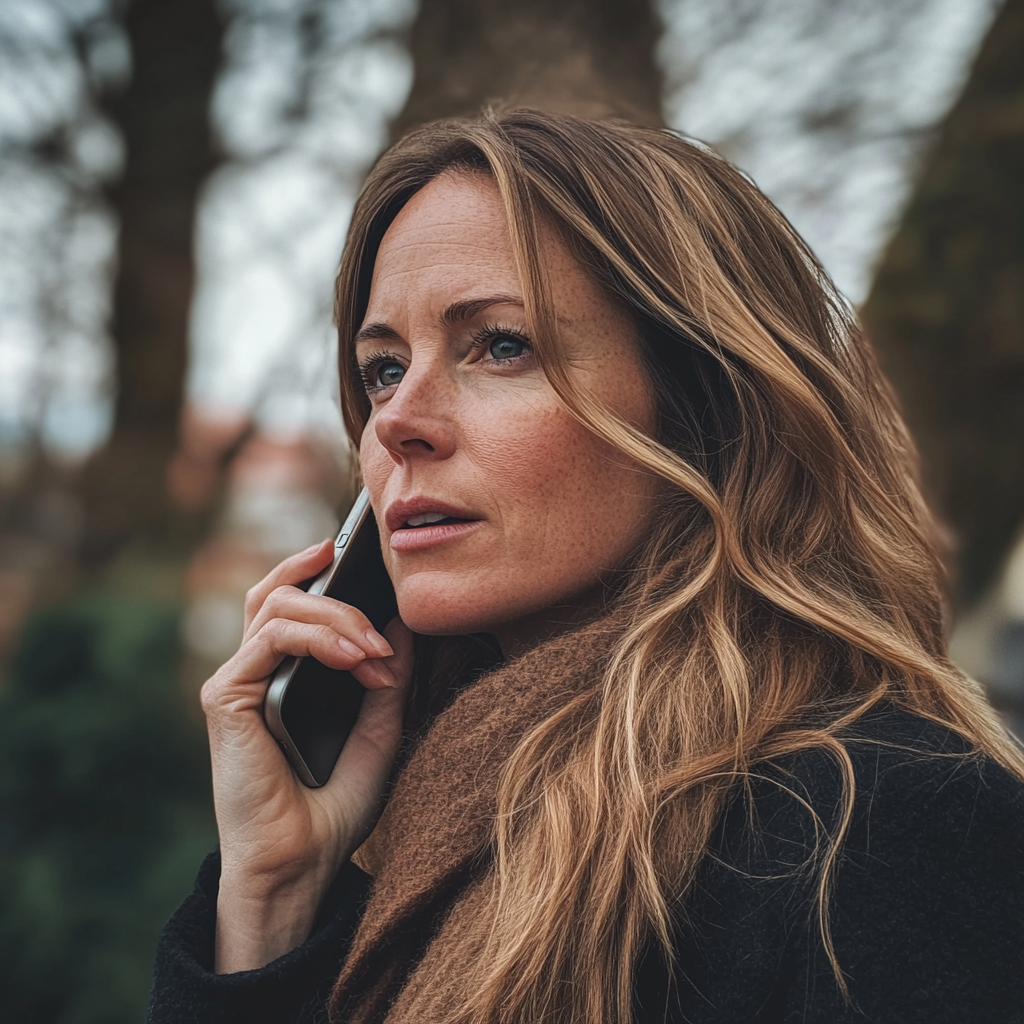 A woman talking on the phone | Source: Midjourney