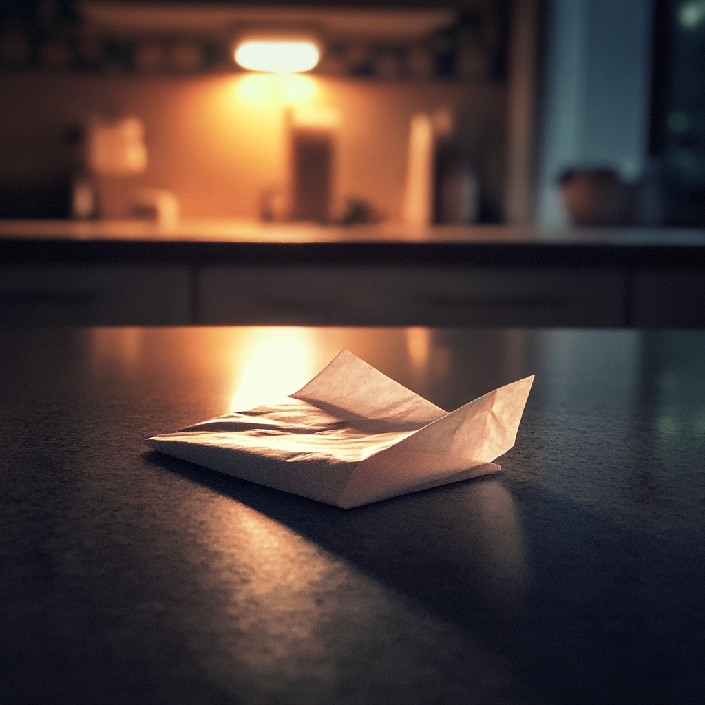 A folded piece of paper | Source: Midjourney