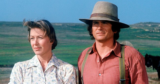 Picture of Karen Grassle as Caroline Quiner Holbrook Ingalls, Michael Landon as Charles Philip Ingalls on the Pilot episode of TV show "Little House on the Prairie", aired on March 30, 1974  | Photo: Getty Images