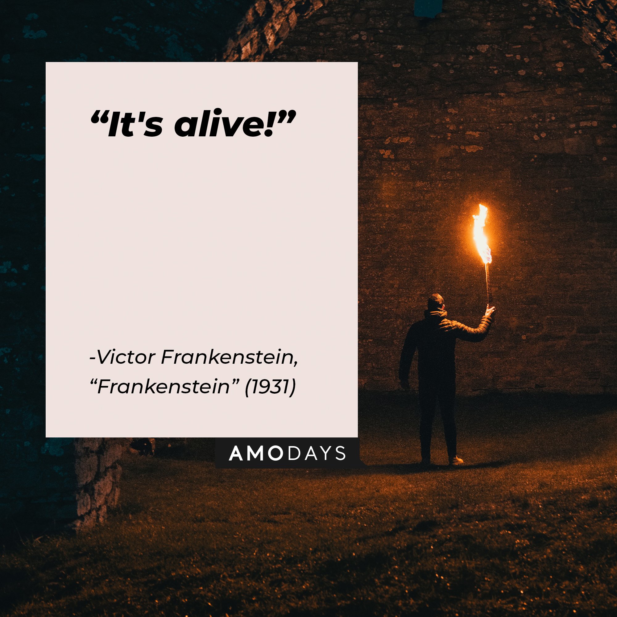Victor Frankenstein’s quote from “Frankenstein’s” (1931): "It's alive!" | Image: AmoDays