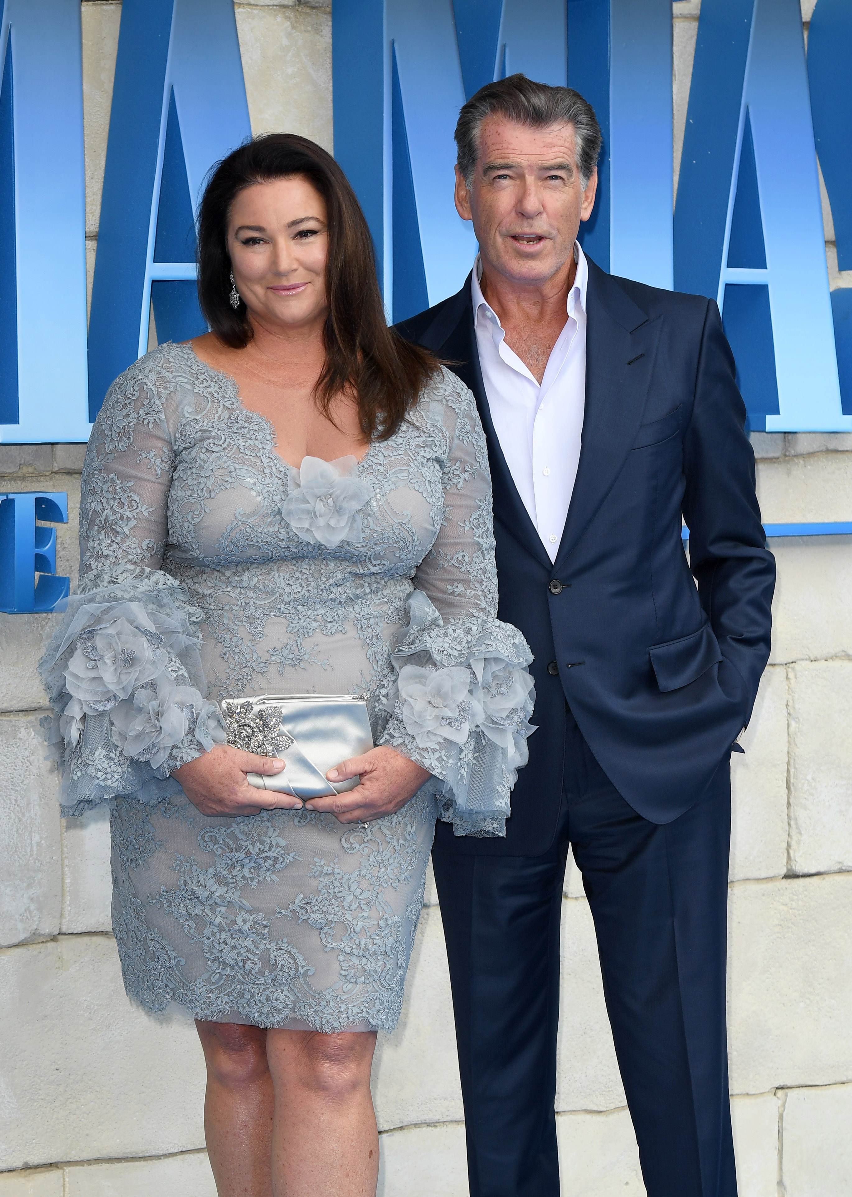 Keely Shaye Smith and Pierce Brosnan at the world premiere of "Mamma Mia! Here We Go Again" at Eventim Apollo on July 16, 2018, in London, England. | Source: Getty Images