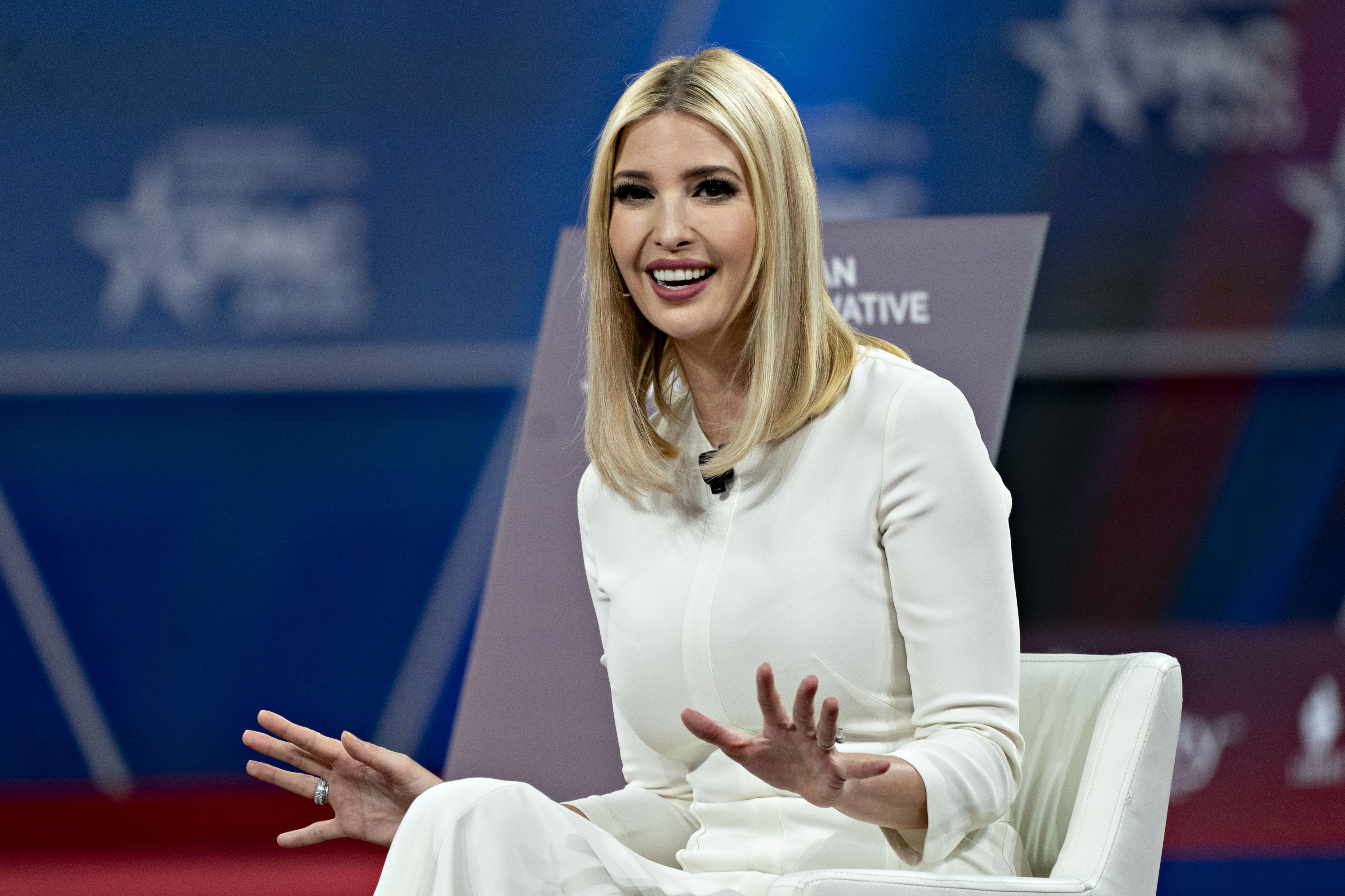 Ivanka Trump speaks during the Conservative Political Action Conference on Friday, Feb. 28, 2020. | Source: Getty Images. 