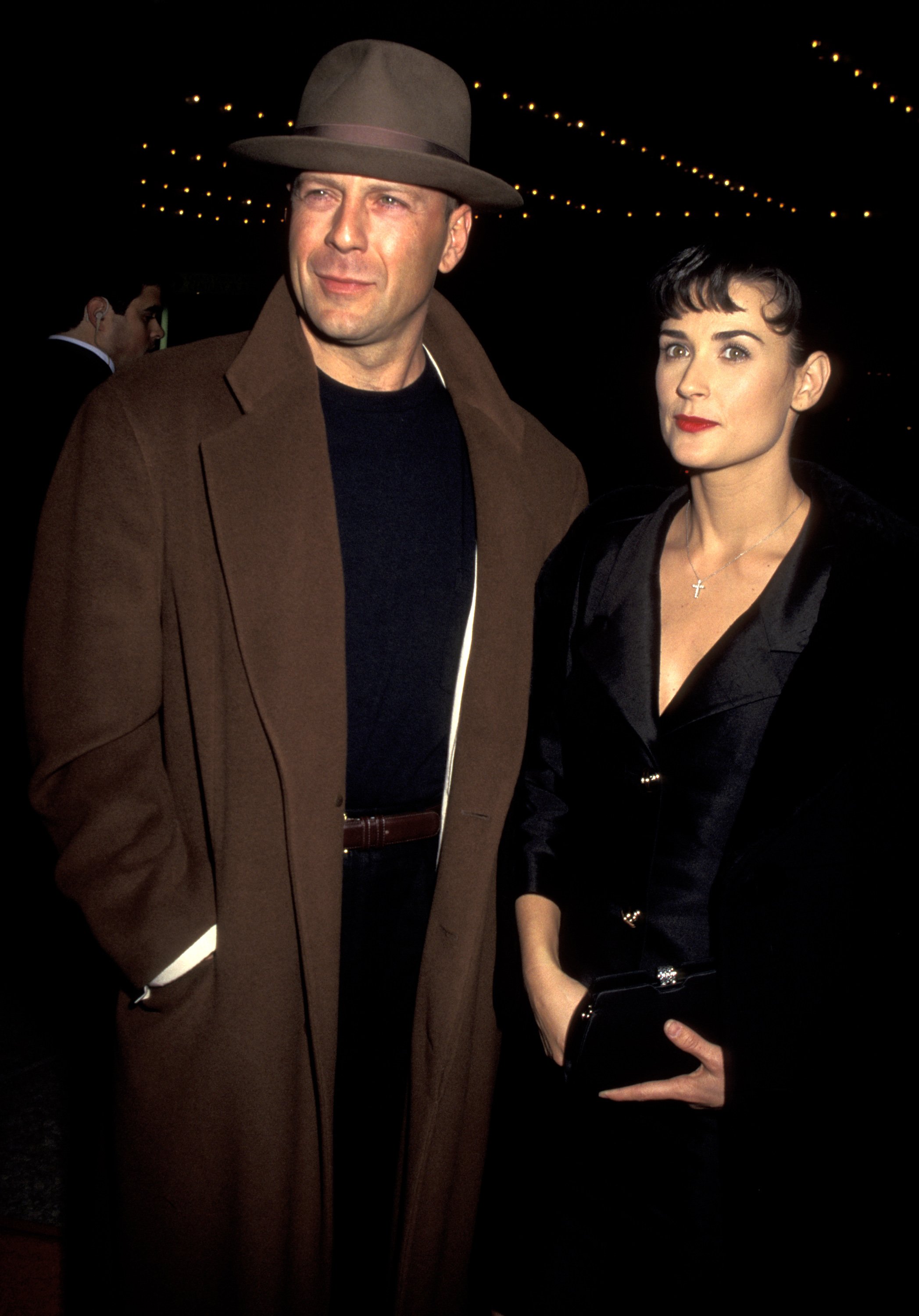 Bruce Willis and Demi Moore during "The Juror" Los Angeles premiere. / Source: Getty Images