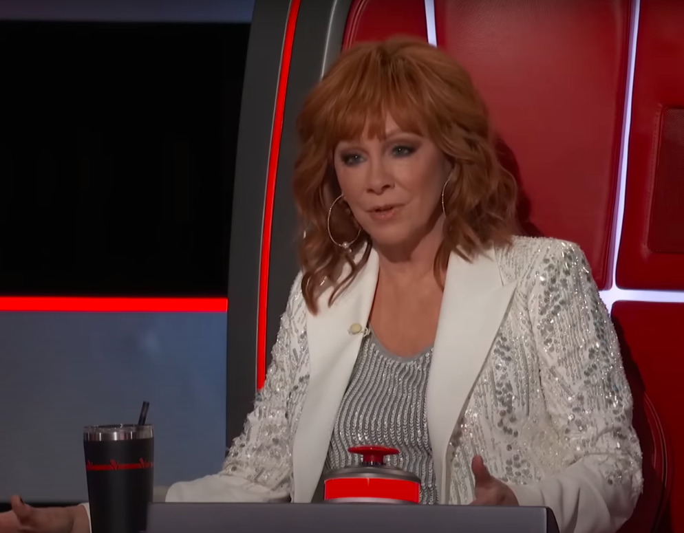 Reba McEntire speaking to Kendall Eugene about his performance on 