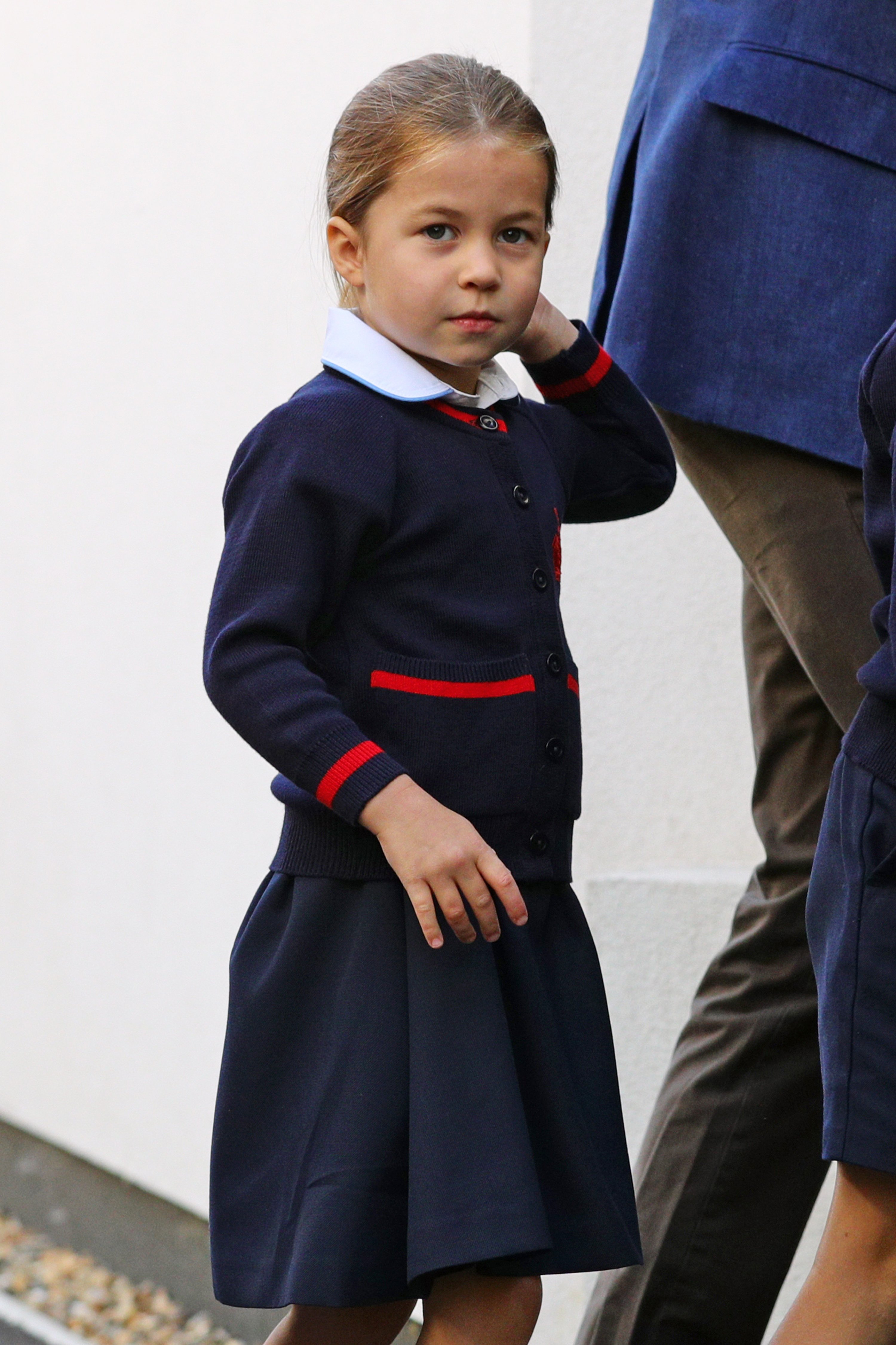 Princess Charlotte pictured arriving for her first day of school at Thomas's Battersea in London on September 5, 2019 in London, England. / Source: Getty Images