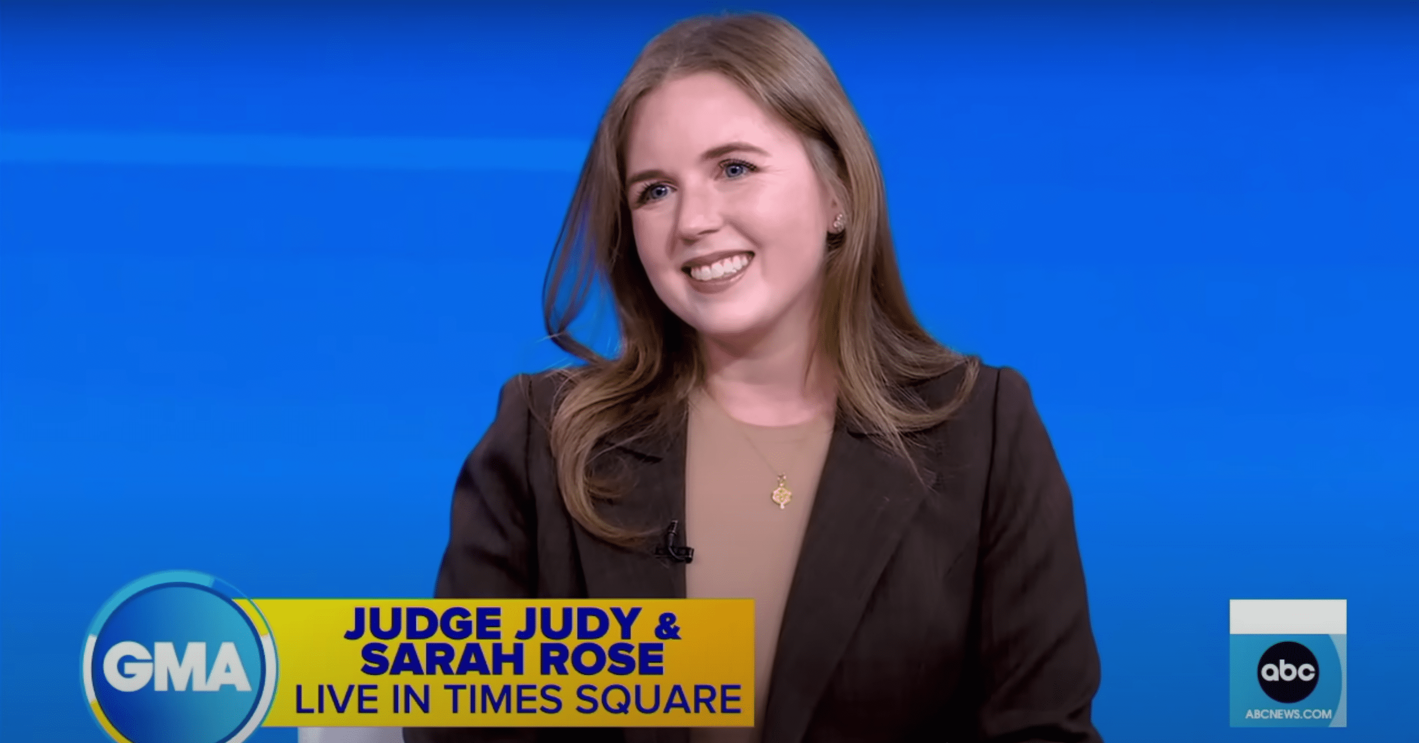 Sarah Rose in an interview | Source: GoodMorningAmerica