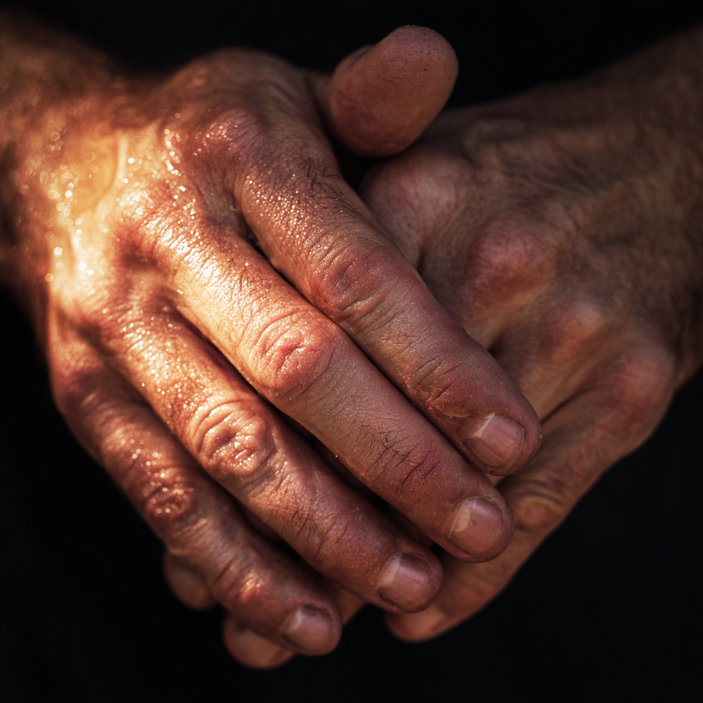 A close-up shot of a man's hands | Source: Midjourney