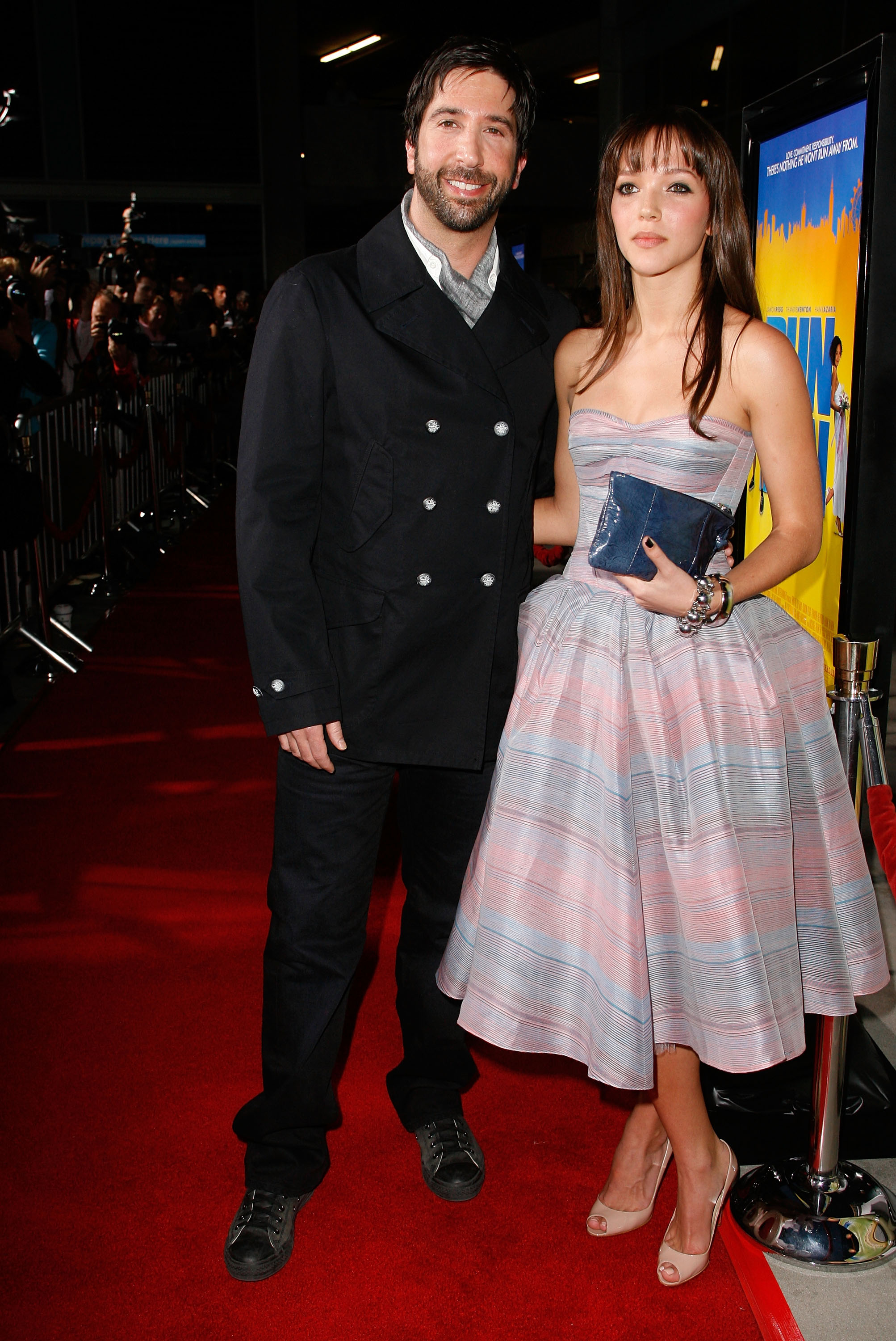 David Schwimmer and Zoe Buckman at the "Run Fatboy Run" premiere on March 24, 2008, in Hollywood, California | Source: Getty Images