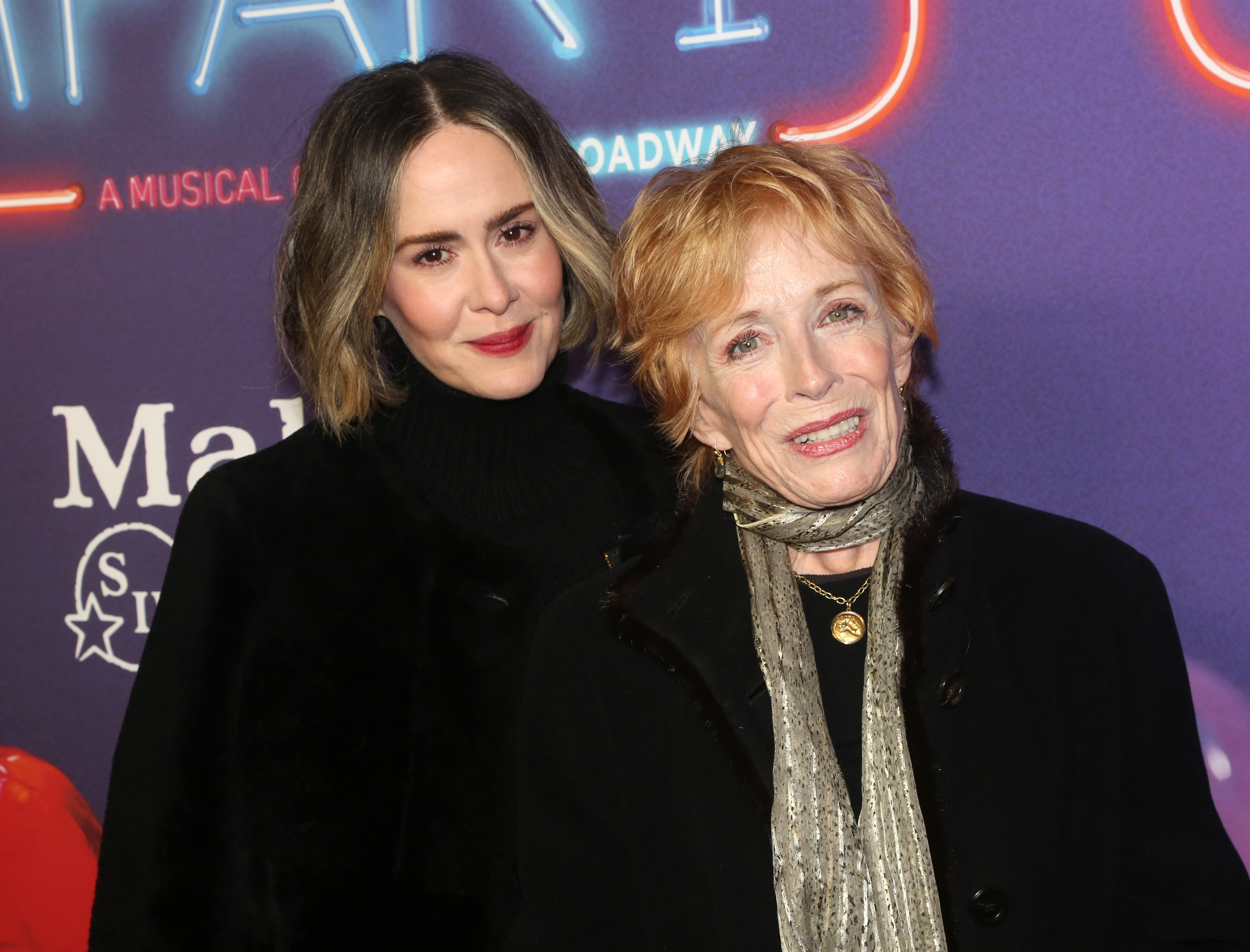 Actors Sarah Paulson and Holland Taylor pose at the opening night for Stephen Sondheim's "Company" on Broadway at The Bernard B. Jacobs Theatre on December 9, 2021 in New York City. | Source: Getty Images