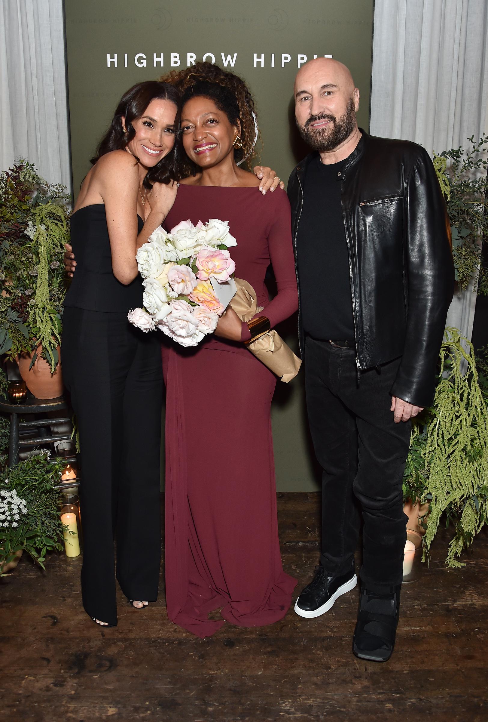 Meghan, Duchess of Sussex, Kadi Lee, and Serge Normant in Venice, California, on November 14, 2024 | Source: Getty Images