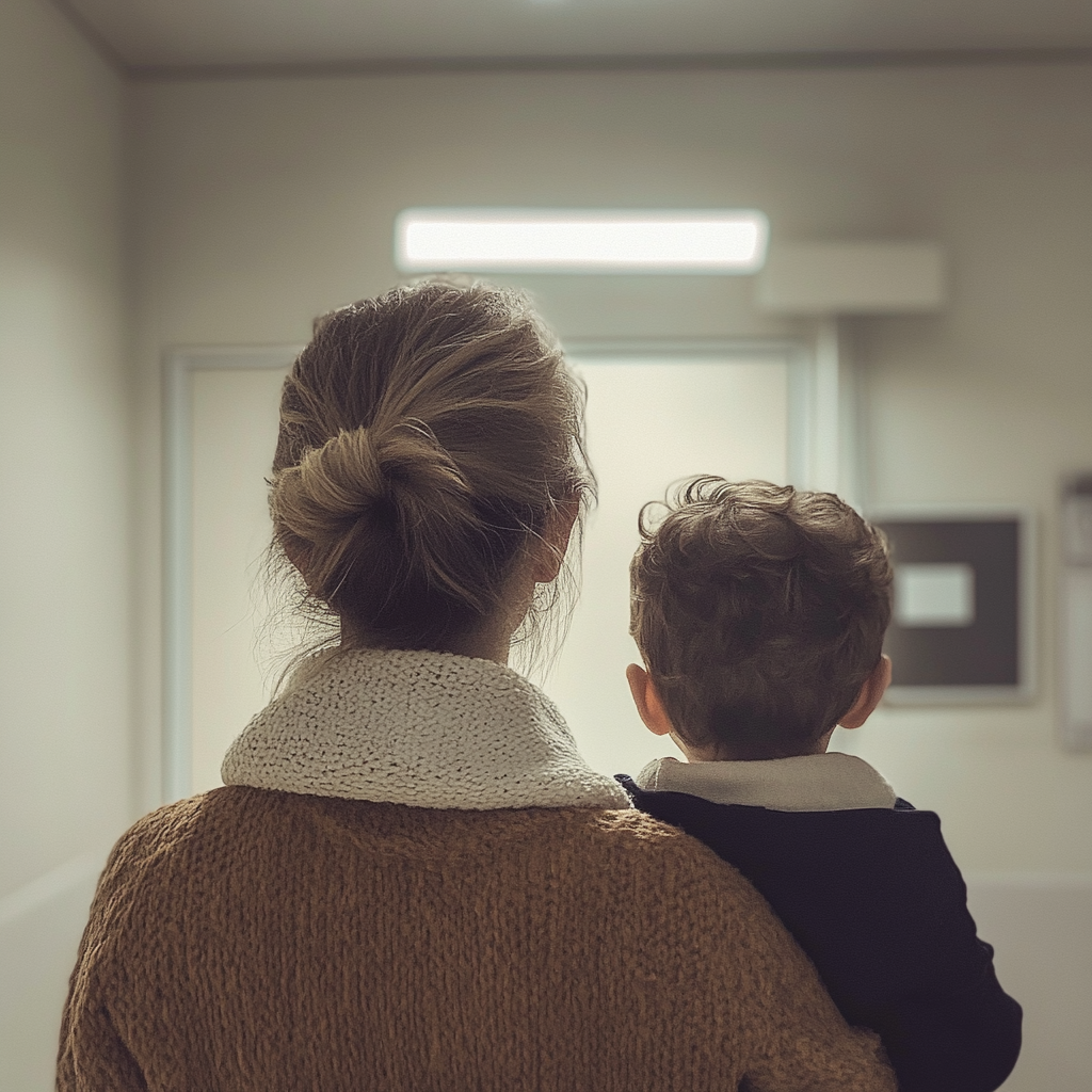 Woman and her child at the clinic | Source: Midjourney