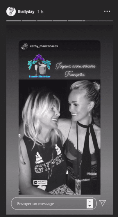 Capture d'écran de la story Instagram de Laeticia Hallyday. | Photo : Story Instagram/lhallyday/