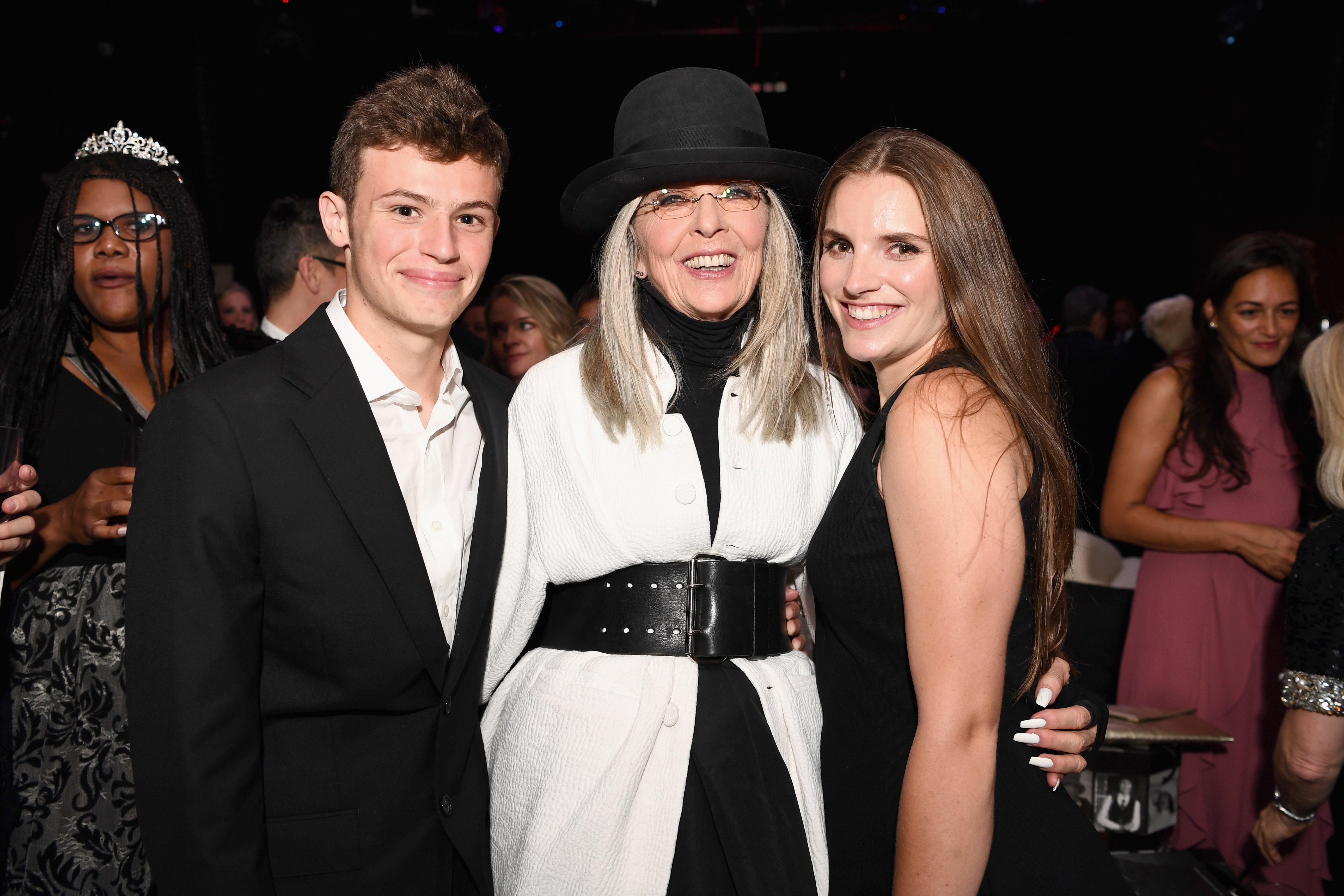 Duke Keaton, honoree Diane Keaton, and Dexter Keaton attend the after party for the American Film Institute's 45th Life Achievement Award Gala Tribute to Diane Keaton at OHM Nightclub on June 8, 2017, in Hollywood, California. | Source: Getty Images