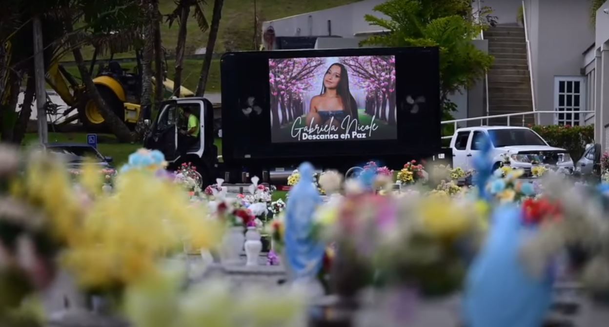 Memorial service honor of Gabriela Nicole Pratts Rosario, from a news reported dated August 15, 2025 | Source: Youtube/El Nuevo Dia