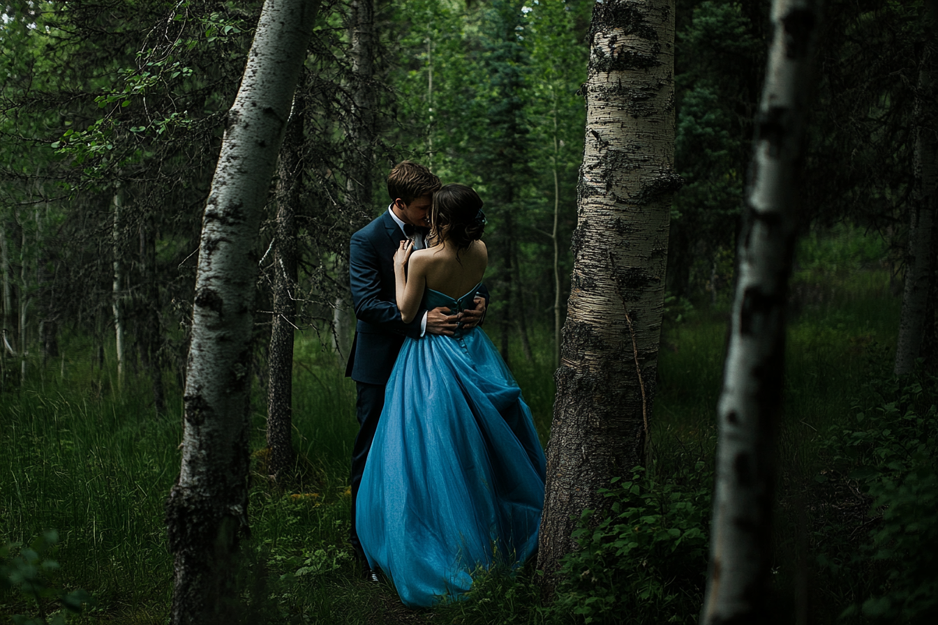 A couple in a forest | Source: Midjourney