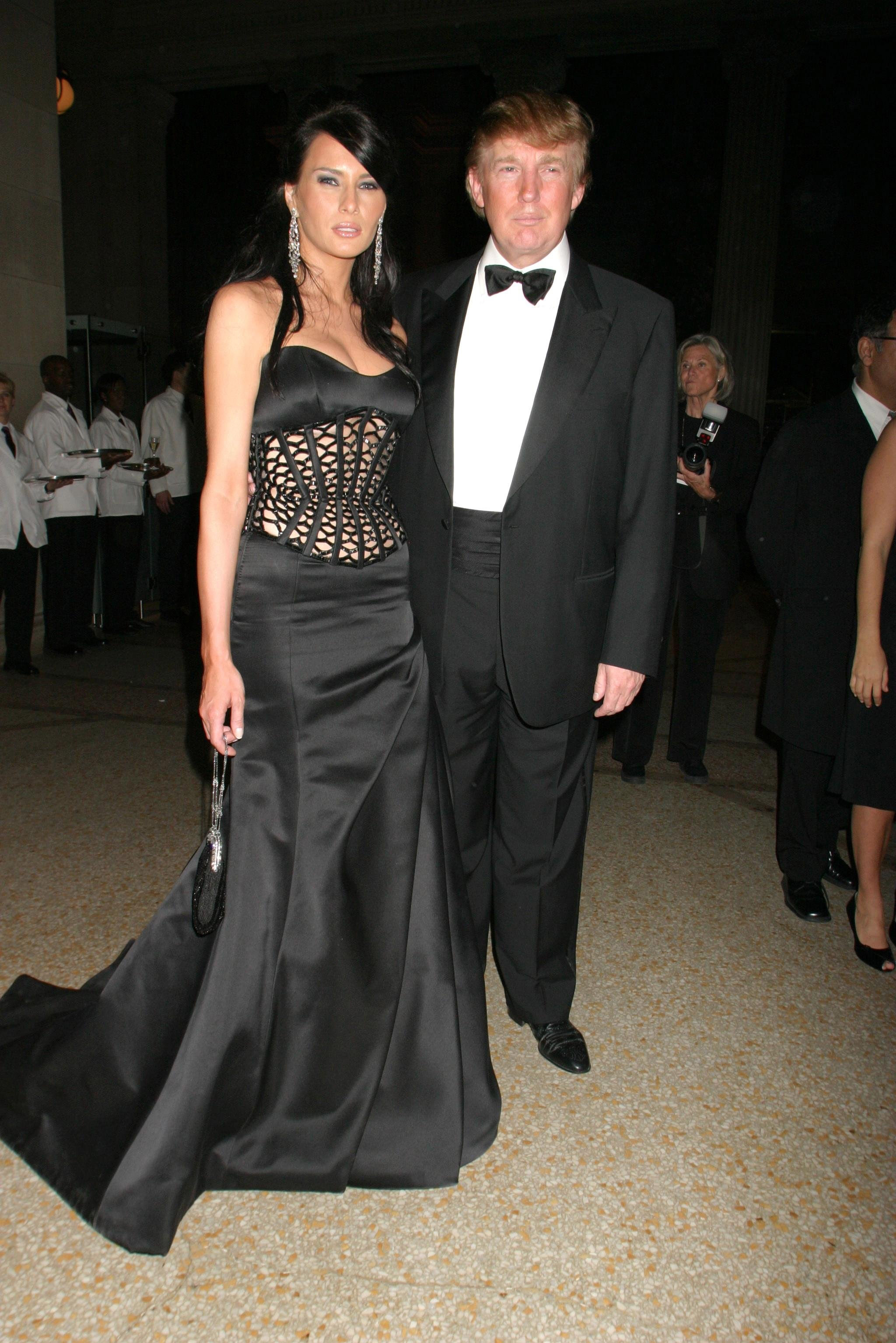 At the Met Gala on May 2, 2005, Donald wore his usual black tuxedo, while Melania stunned in a black corset gown that cinched her waist. This was the night that Donald took a bold step and proposed to Melania.