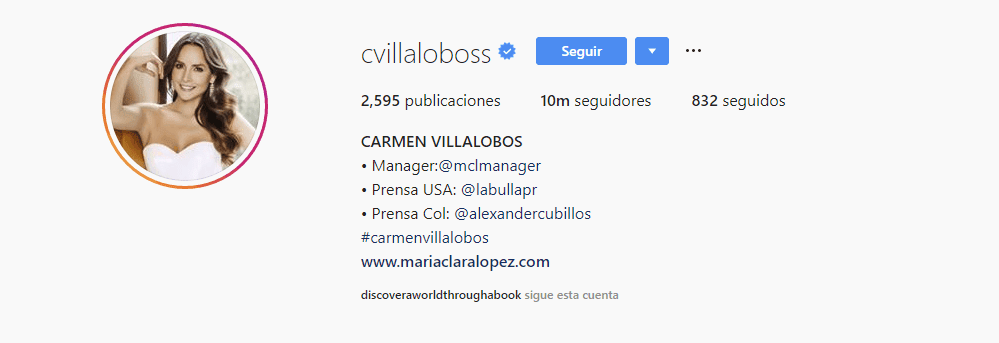 Carmen Villalobos, 10 m seguidores | Imagen: Instagram/Carmen Villalobos
