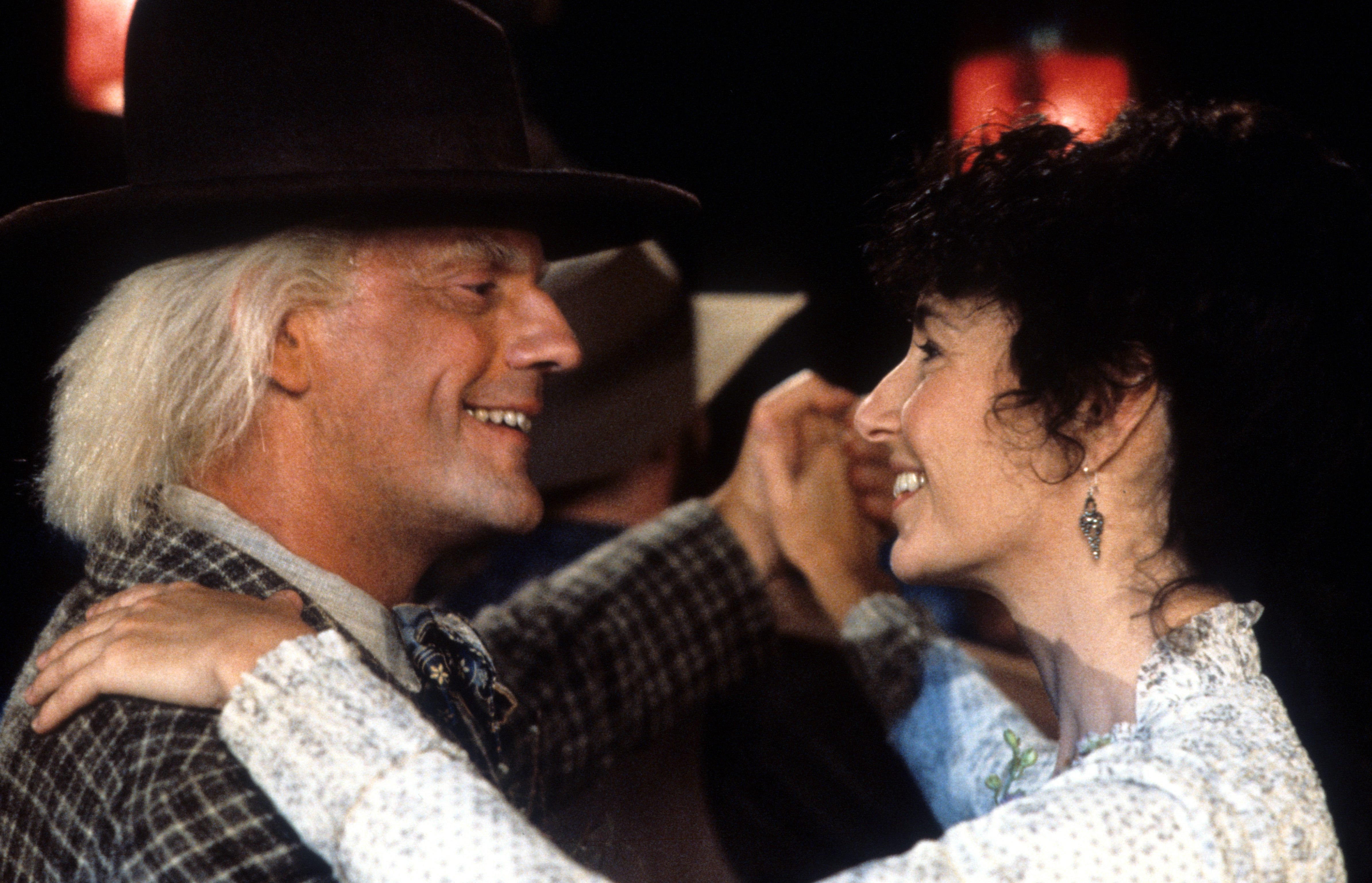Christopher Lloyd and Mary Steenburgen in a scene from "Back to the Future 3" in 1990 | Source: Getty Images