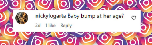 A fan comments on the possibility of a pregnancy plotline for Sarah Jessica Parker in "And Just Like That," from an Instagram post, dated September 17, 2024 | Source: Instagram/justjared/