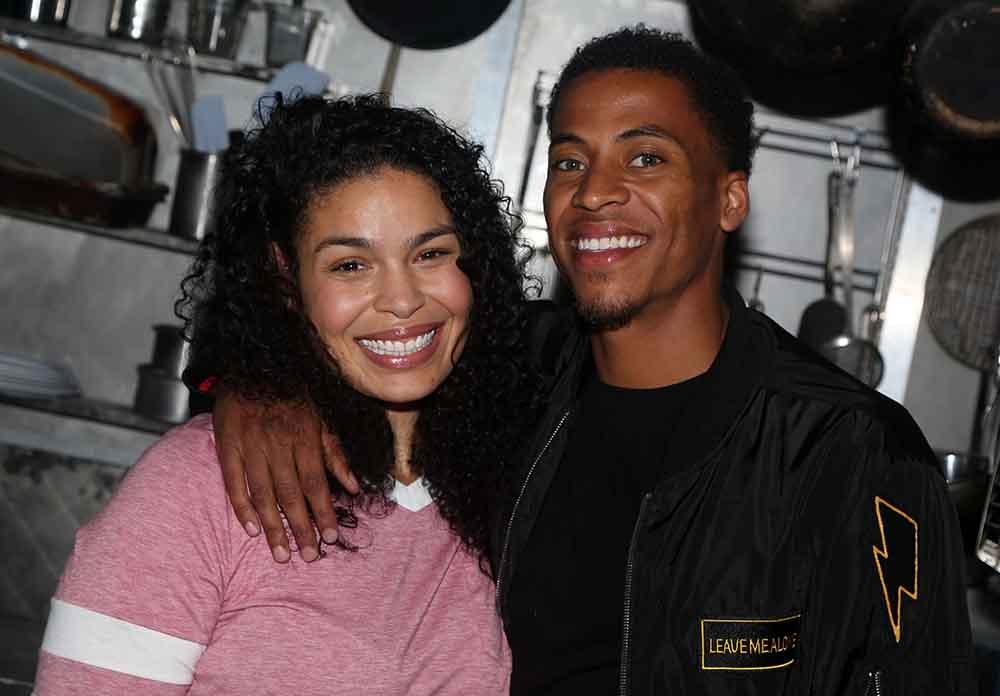 Jordin Sparks and husband Dana Isaiah pose backstage as Sparks joins the cast of "Waitress" on Broadway at The Brooks Atkinson Theatre on September 16, 2019 in New York City. I Image: Getty Images.