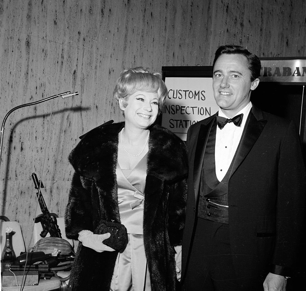 Actor Robert Vaughn and Joyce Jameson attend an event in Los Angeles,CA on January 1, 1966. | Photo: Getty Images