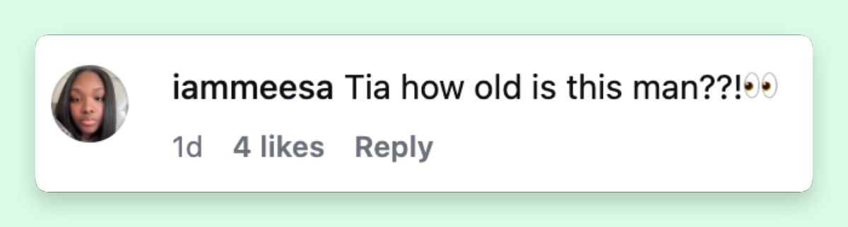 A netizen reacts to Tia Mowry's vacation photos with her new partner | Source: Instagram/theshaderoom