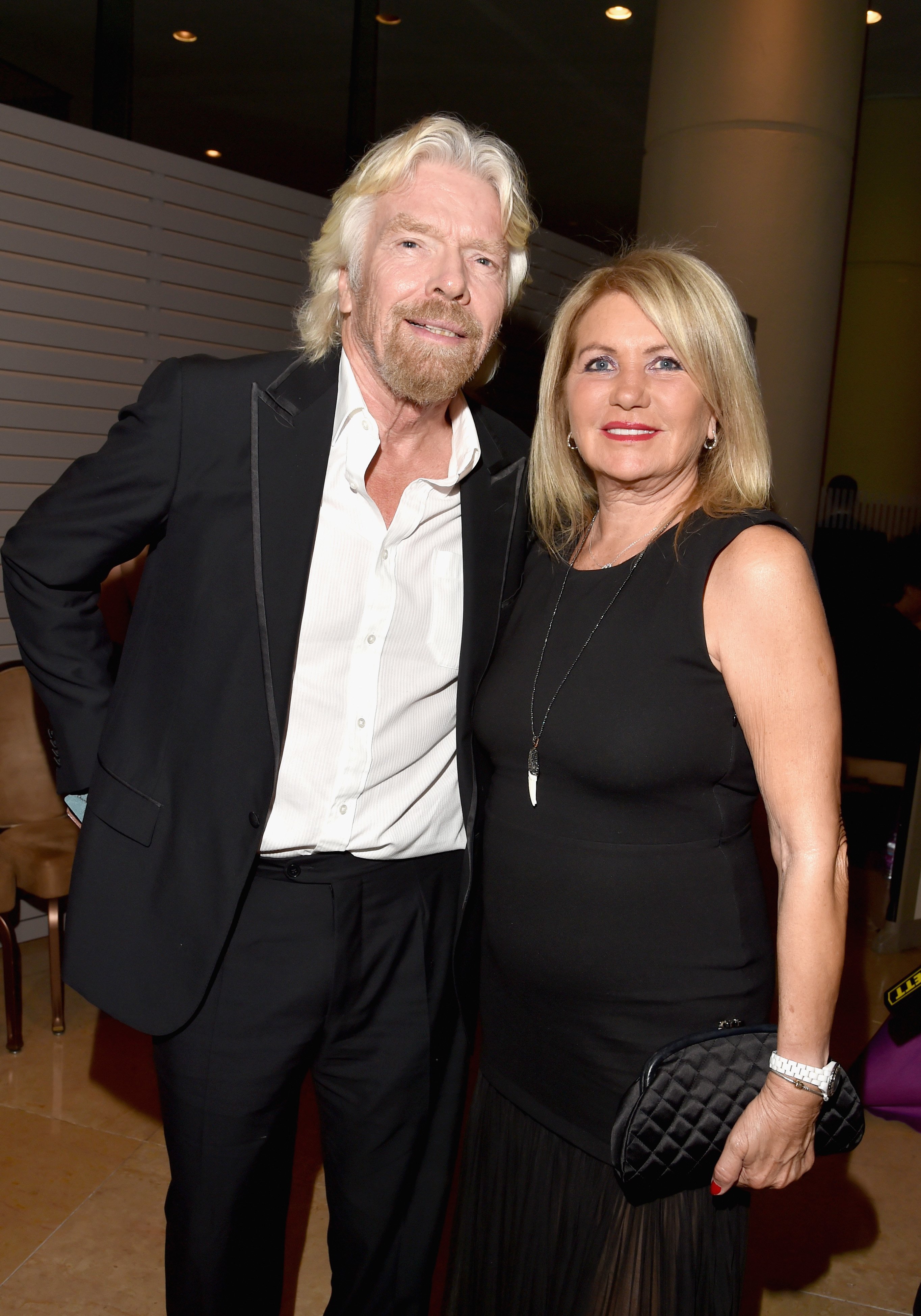Richard Branson and Joan Templeman attend the 2016 Pre-GRAMMY Gala and Salute to Industry Icons honoring Irving Azoff on February 14, 2016, in Beverly Hills, California. | Source: Getty Images
