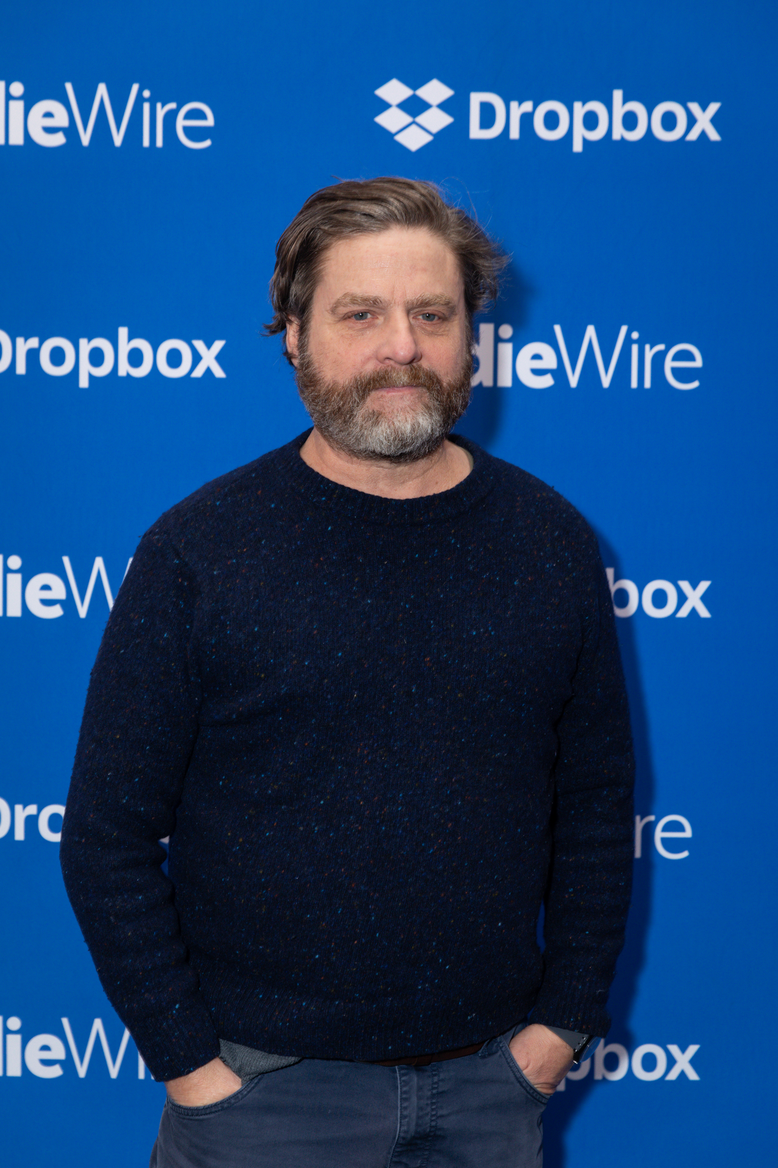 Zach Galifianakis at the IndieWire Sundance Studio, Presented by Dropbox held in Park City, Utah, on January 21, 2024. | Source: Getty Images