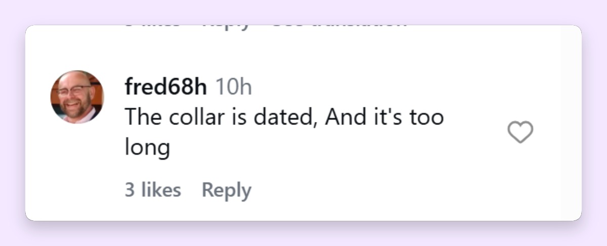 Not all royal watchers were convinced, with one commenter criticizing the dress's collar and length. | Source: Instagram/hellomag