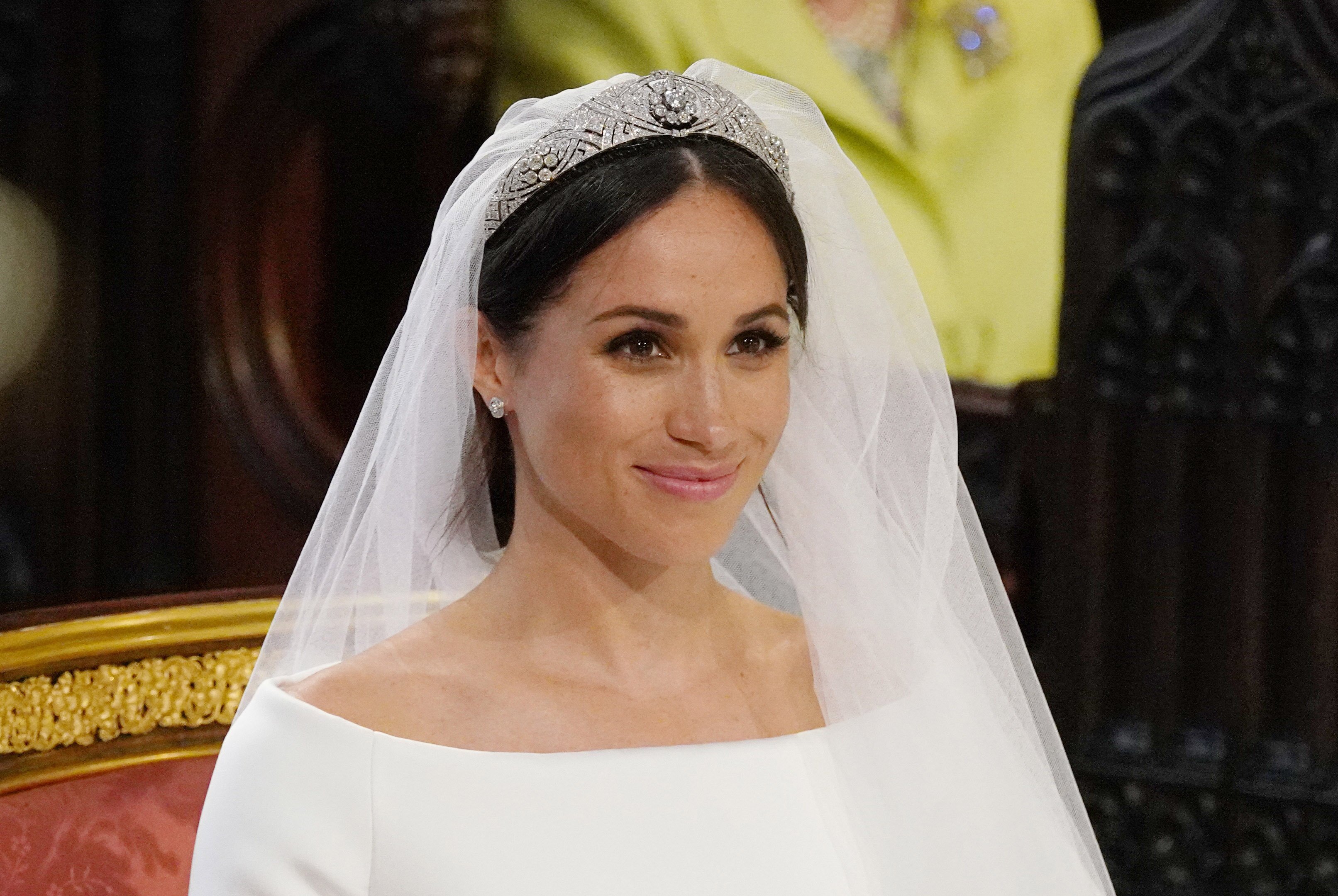 Meghan Markle during her wedding in St George's Chapel at Windsor Castle on May 19, 2018 in Windsor, England ┃Source: Getty Images