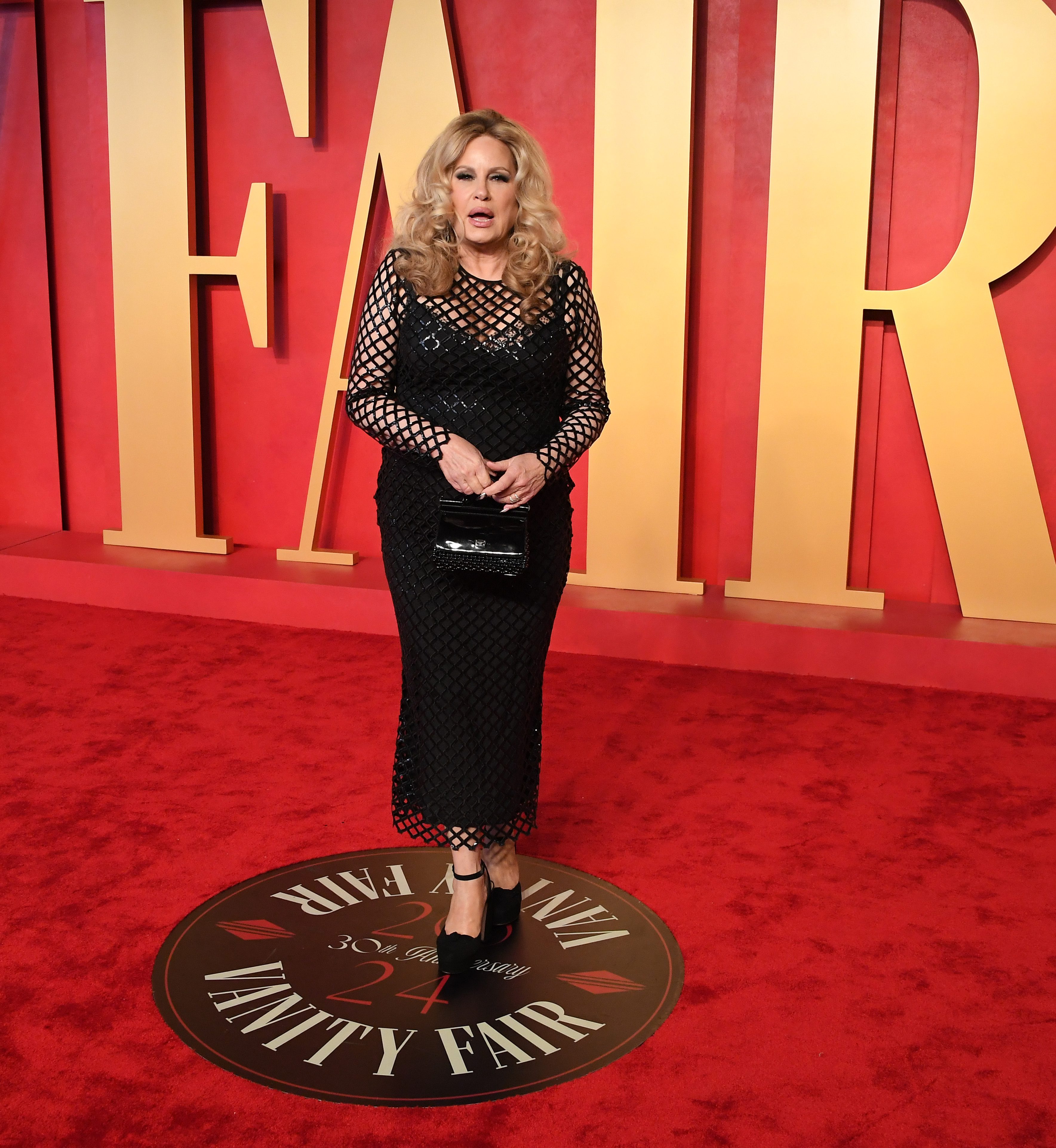 Jennifer Coolidge arrives at the 2024 Vanity Fair Oscar Party Hosted By Radhika Jones at Wallis Annenberg Center for the Performing Arts on March 10, 2024 in Beverly Hills, California | Source: Getty Images